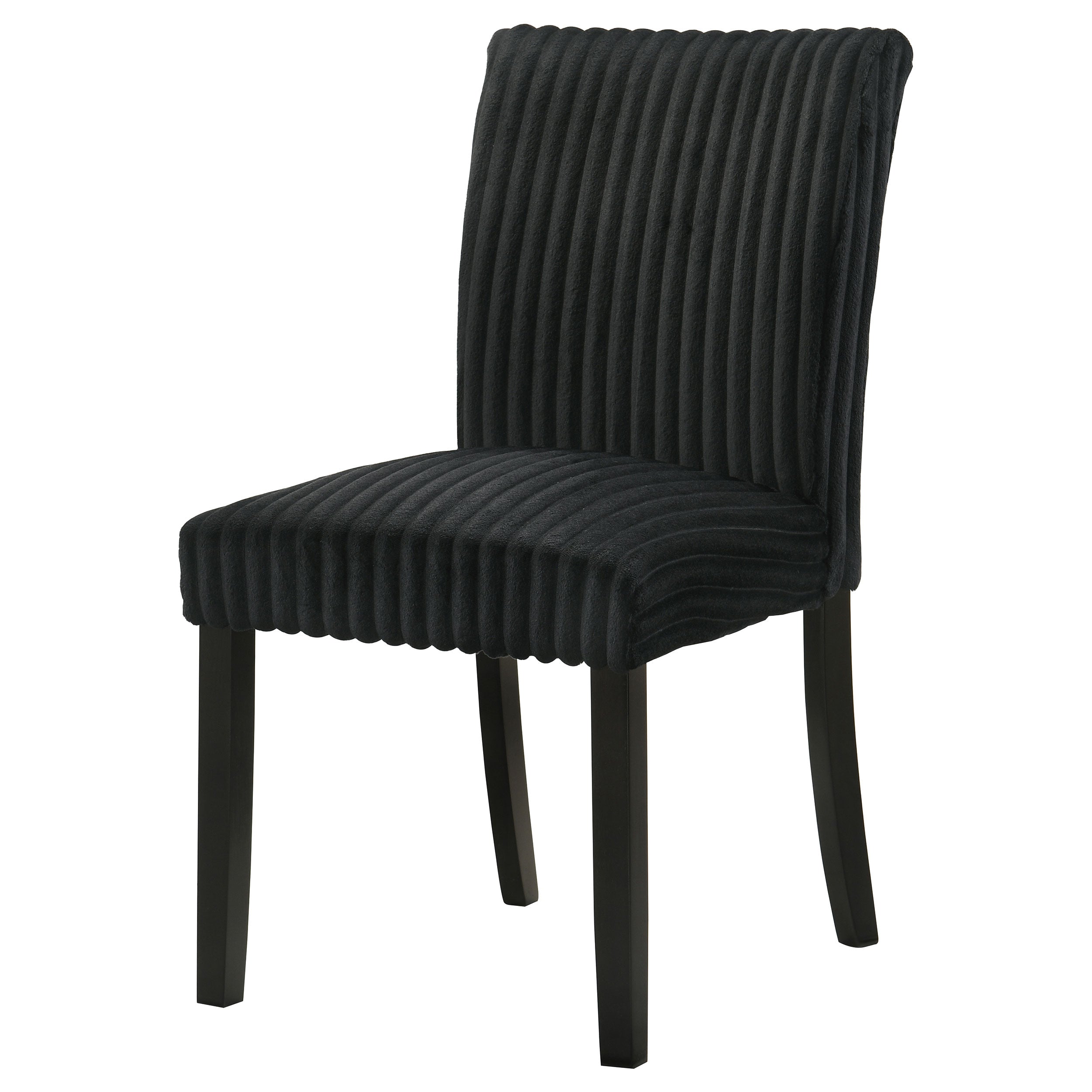 Dermott Upholstered Parson Dining Side Chair Black (Set of 2) — view 5
