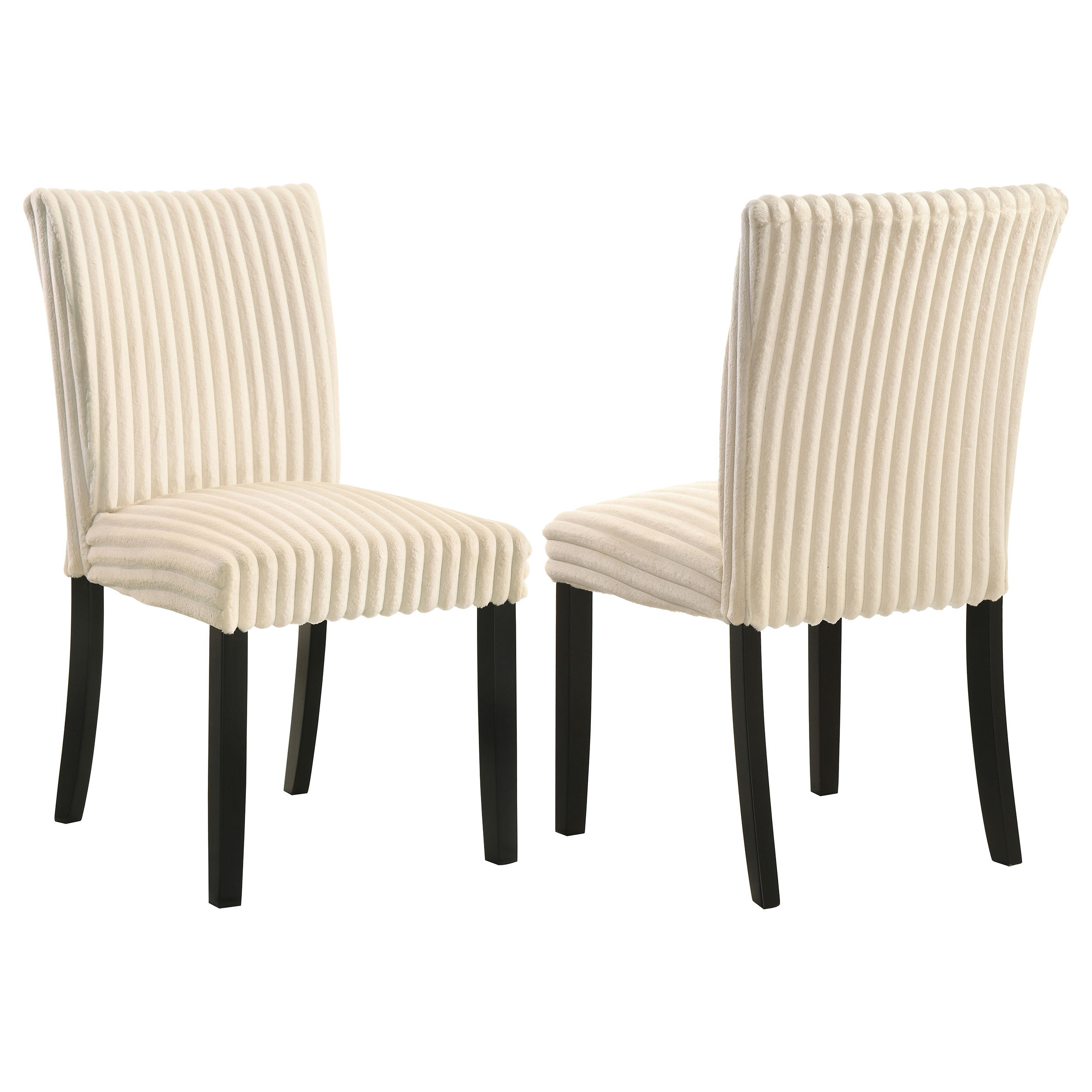 Dermott Upholstered Parson Dining Side Chair Cream (Set of 2) — view 1