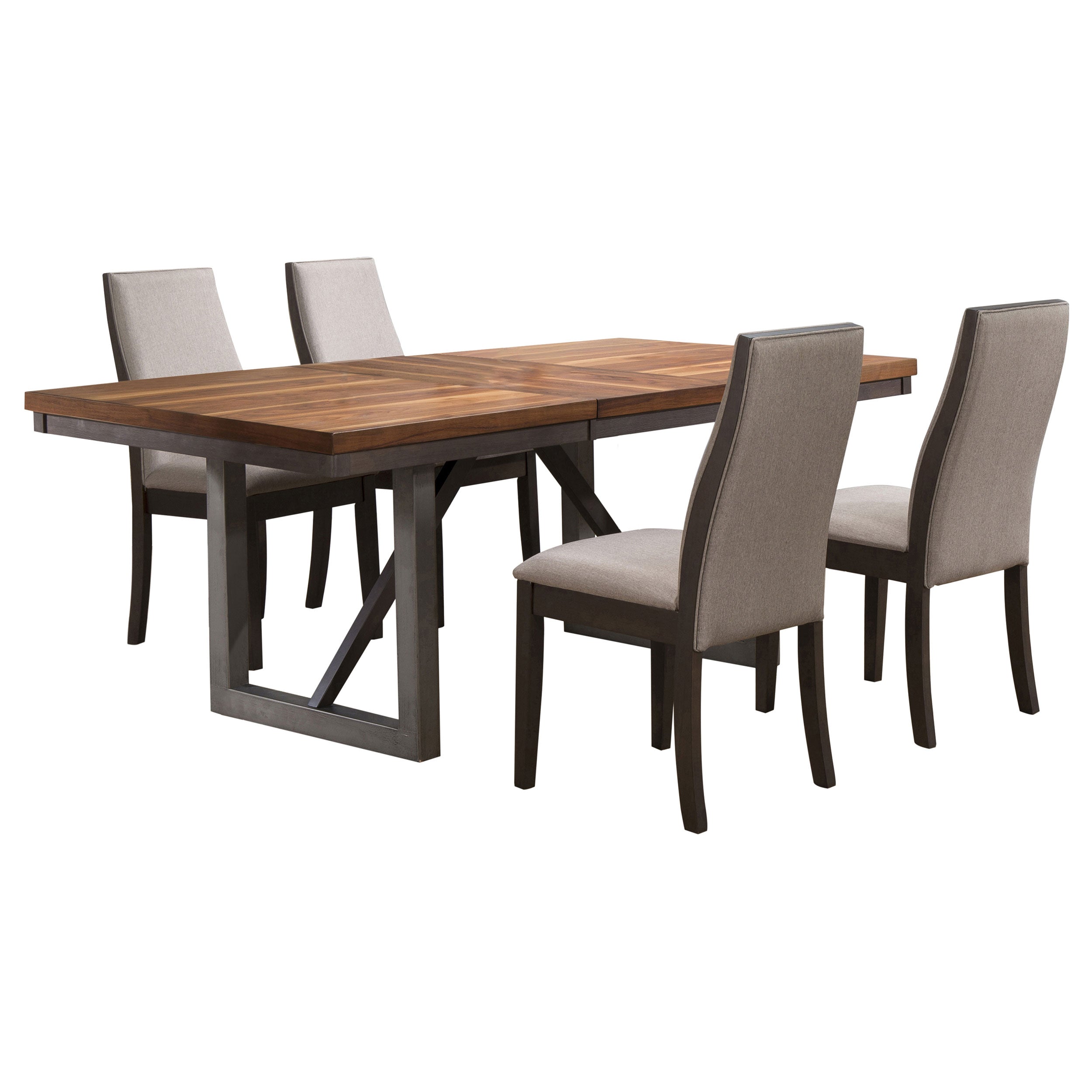 Spring Creek 5-piece Rectangular Dining Table Set Taupe — view 2