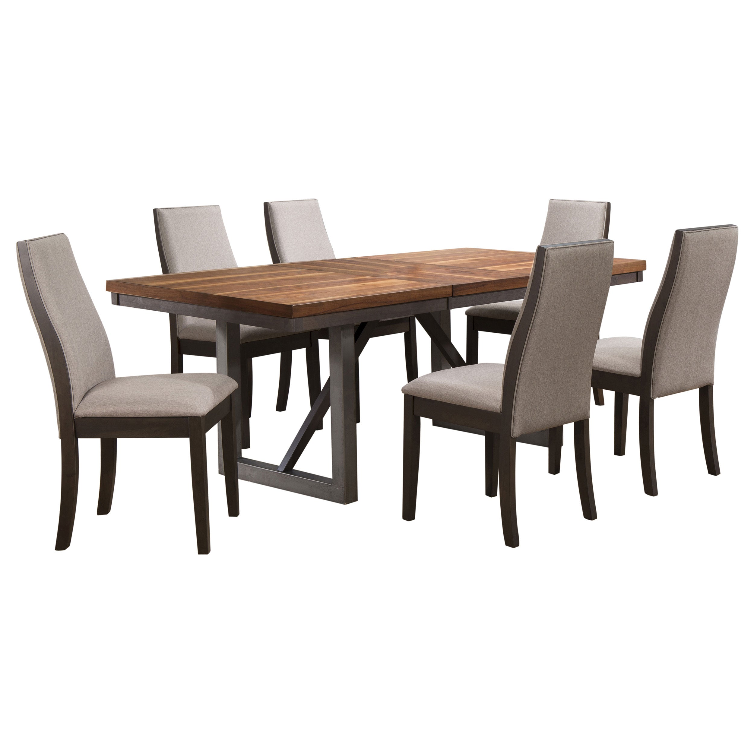 Spring Creek 7-piece Rectangular Dining Table Set Taupe — view 2