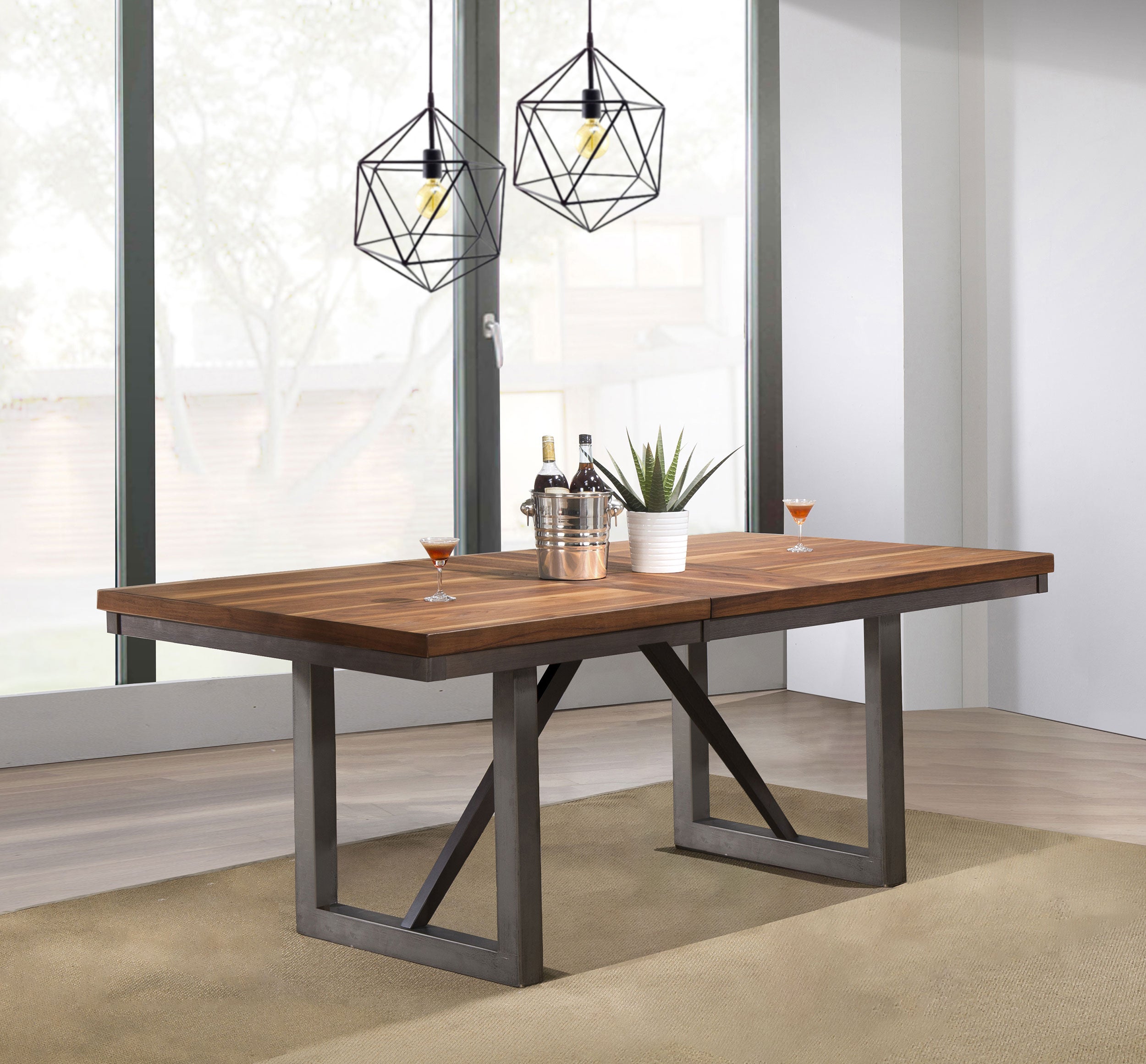 Spring Creek 77-inch Extension Dining Table Natural Walnut — view 2