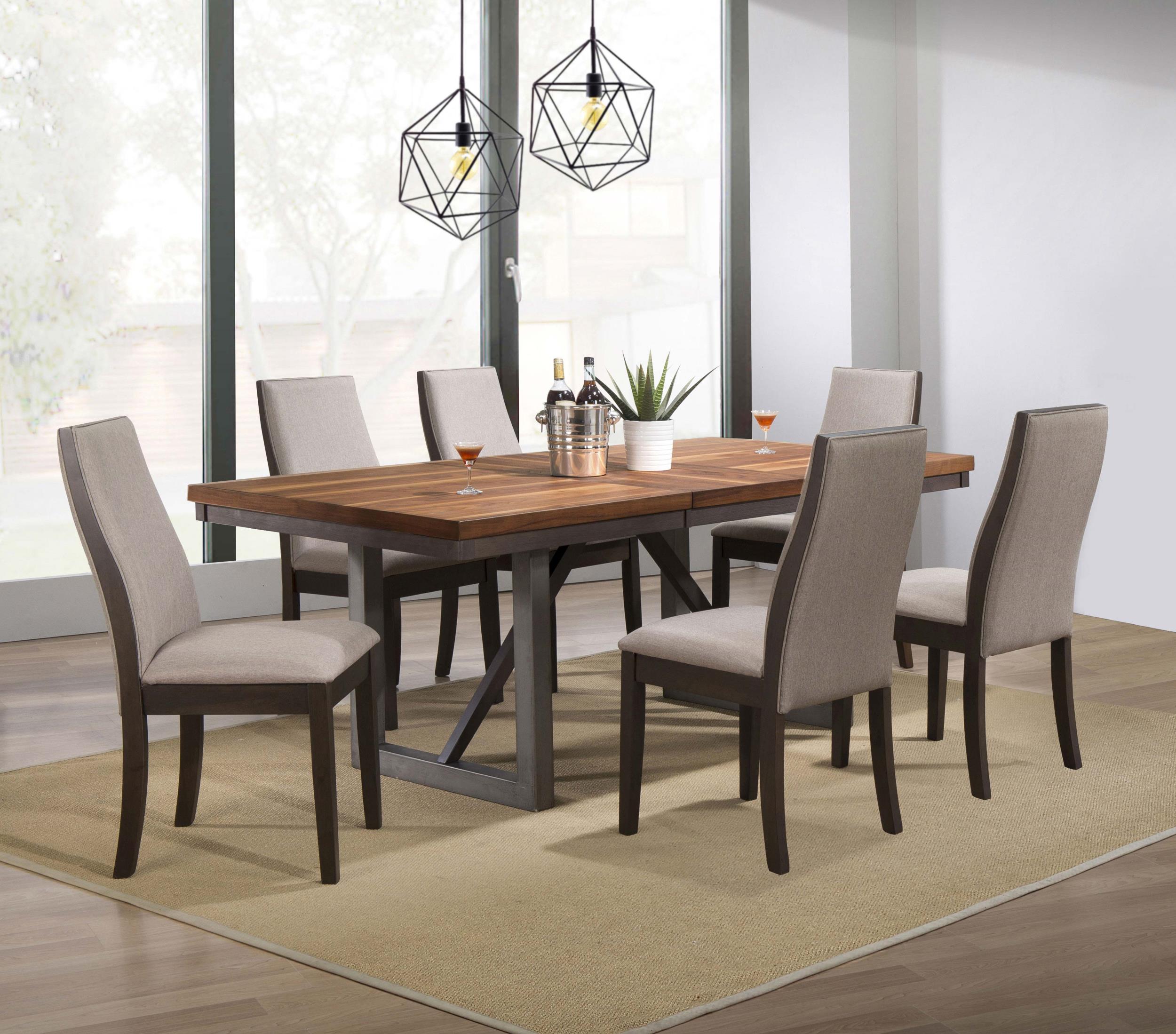 Spring Creek 77-inch Extension Dining Table Natural Walnut — view 9