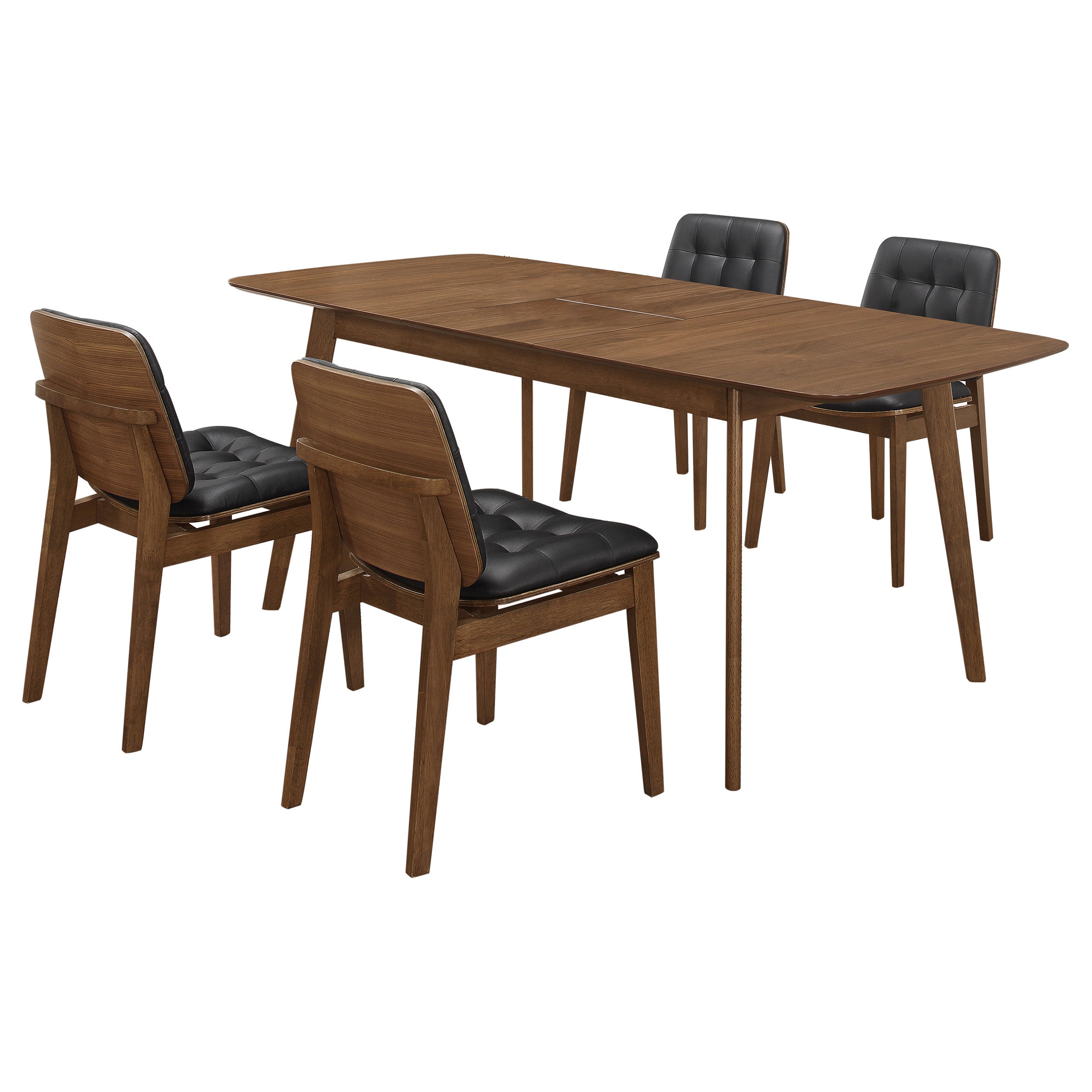 Redbridge Rectangular 5-piece Dining Set Natural Walnut — view 2