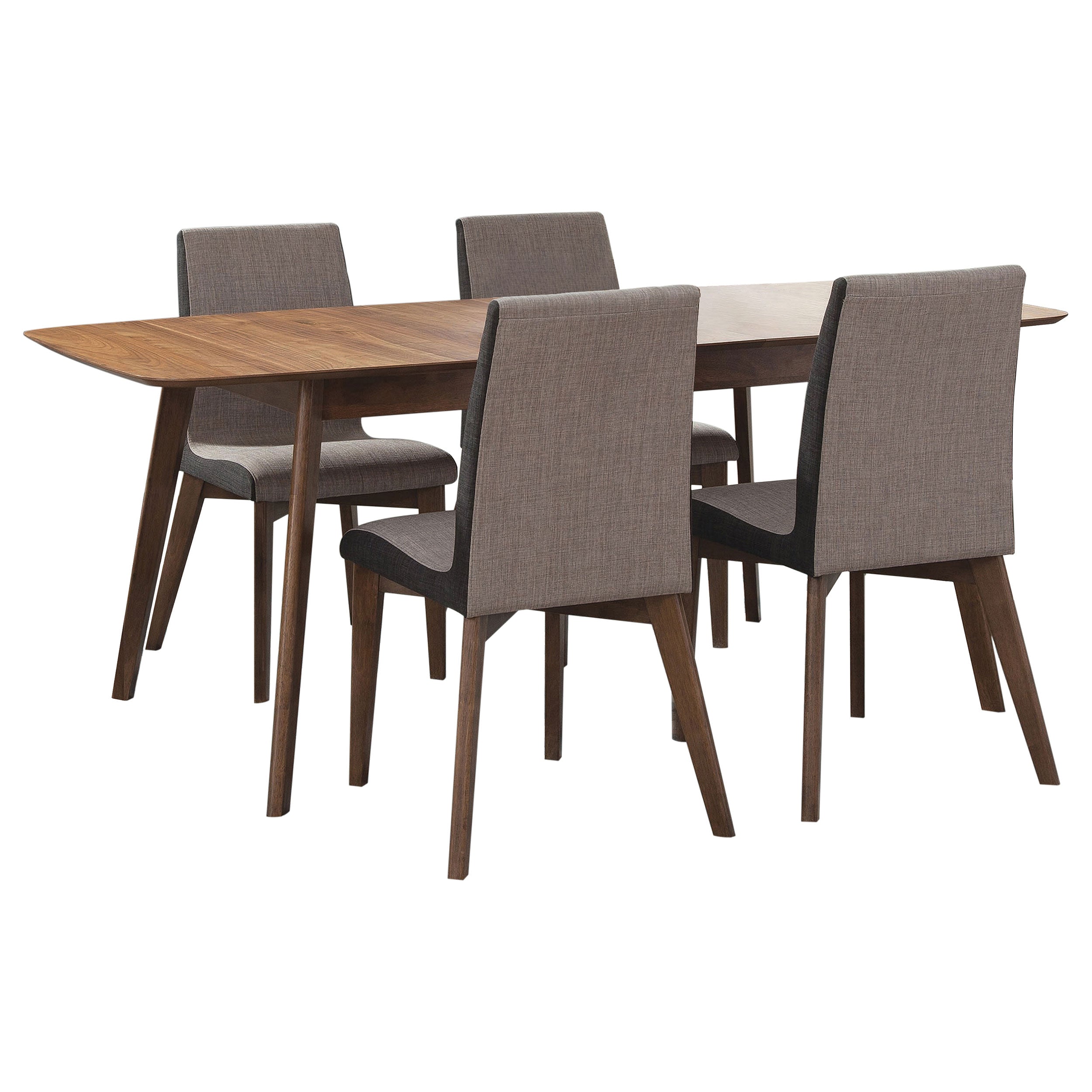 Redbridge 5-piece Rectangular Dining Set Natural Walnut — view 2