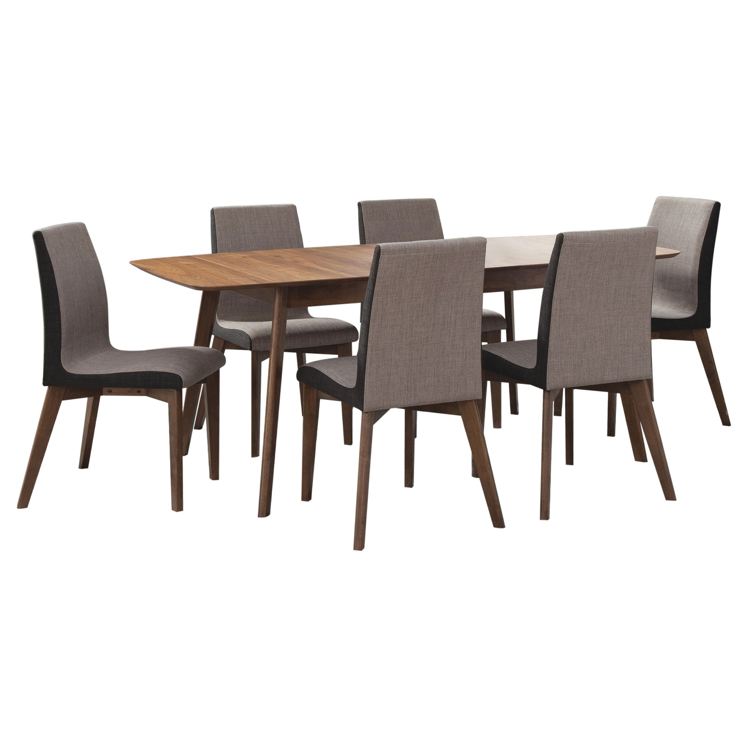 Redbridge 7-piece Rectangular Dining Set Natural Walnut — view 2