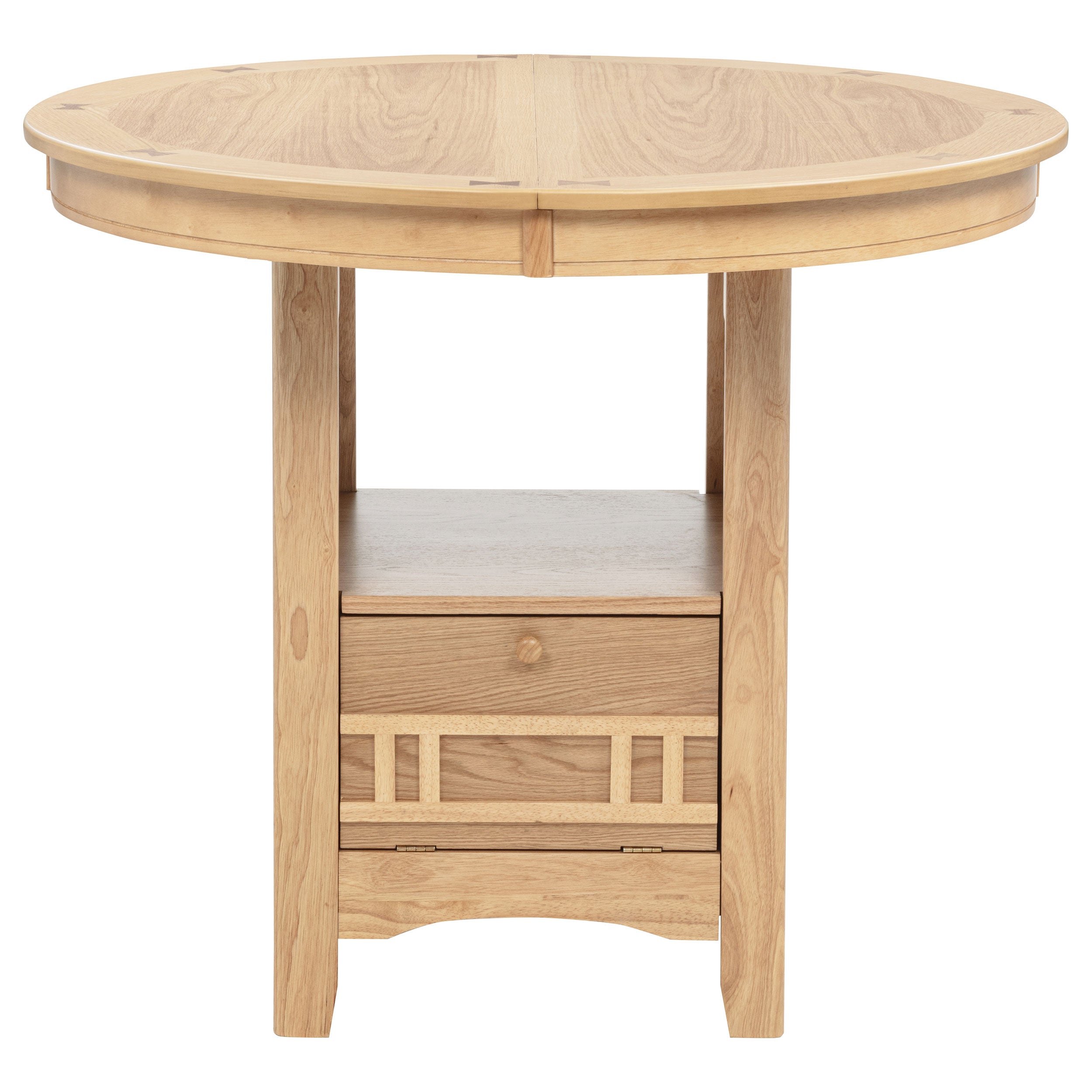 Lavon Oval 60-inch Counter Height Extension Dining Table Light Oak — view 6