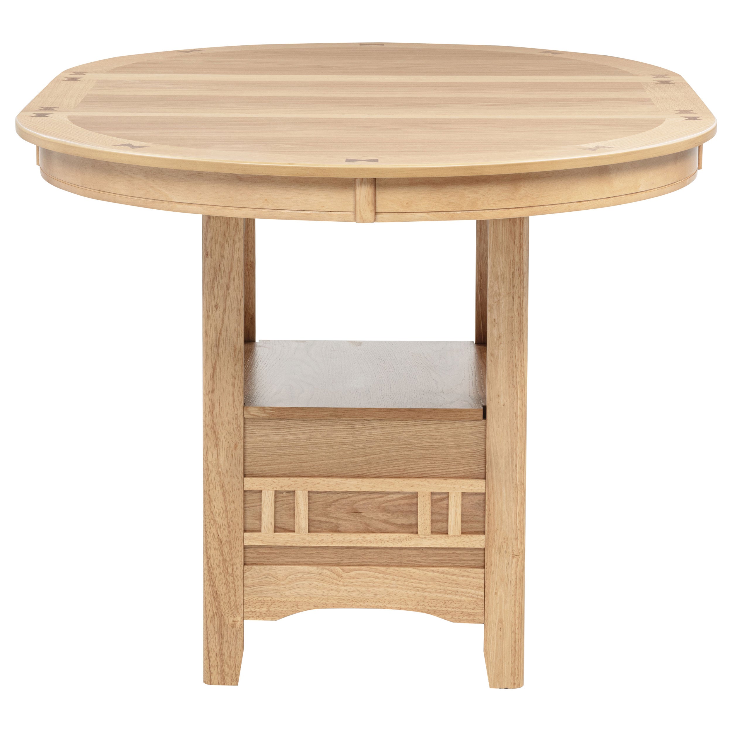Lavon Oval 60-inch Counter Height Extension Dining Table Light Oak — view 7
