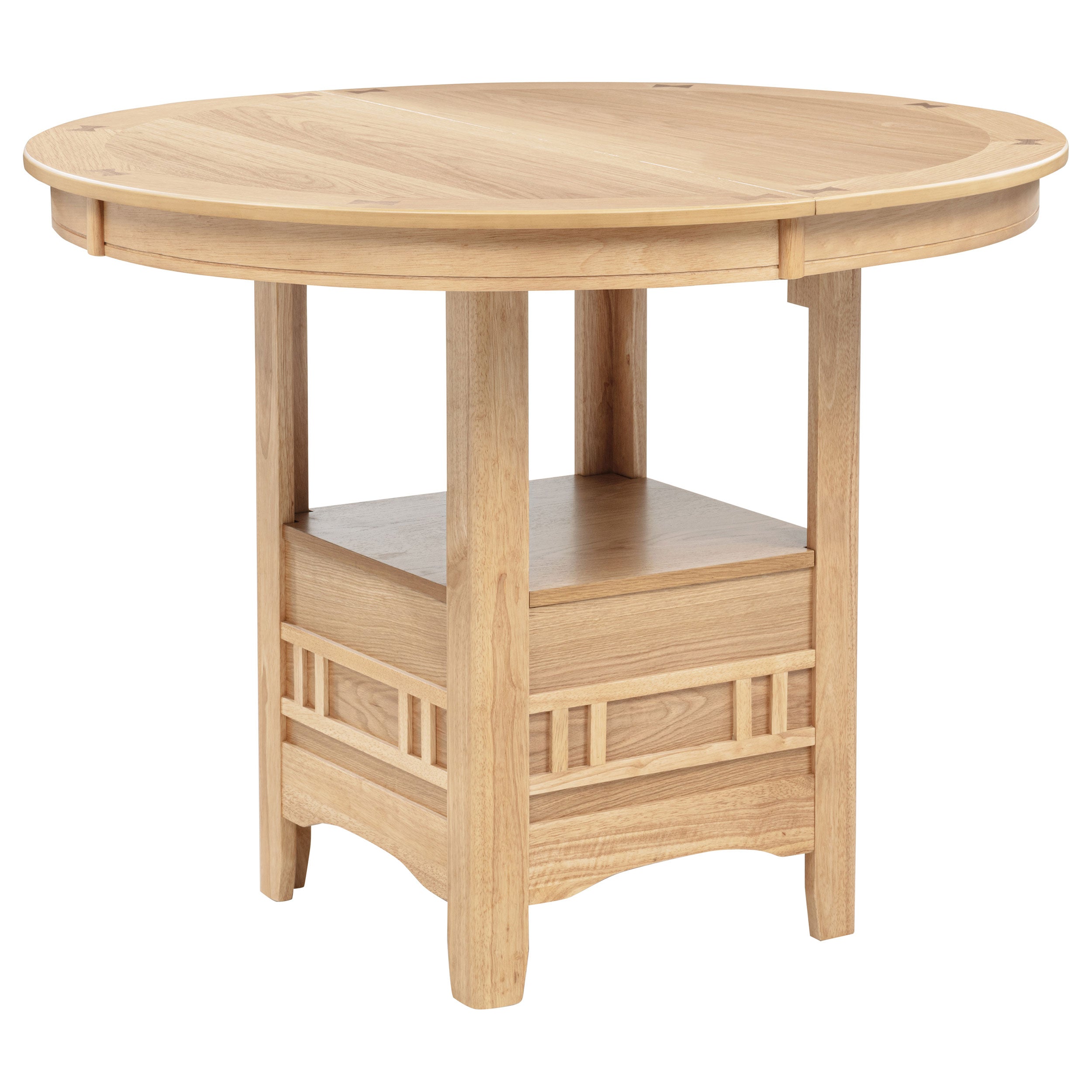 Lavon Oval 60-inch Counter Height Extension Dining Table Light Oak — view 10