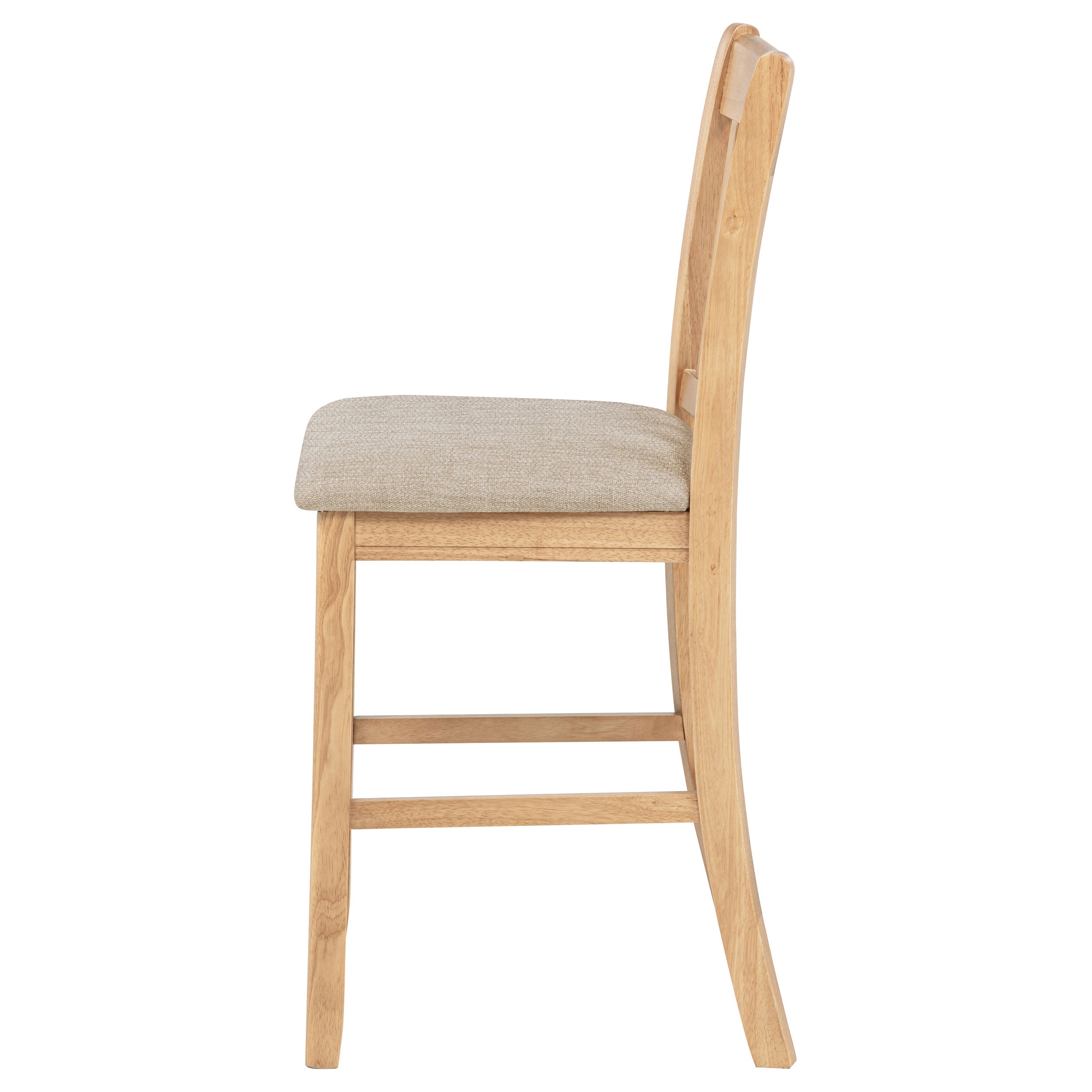 Lavon Wood Counter Height Dining Chair Linen and Light Oak (Set of 2) — view 6