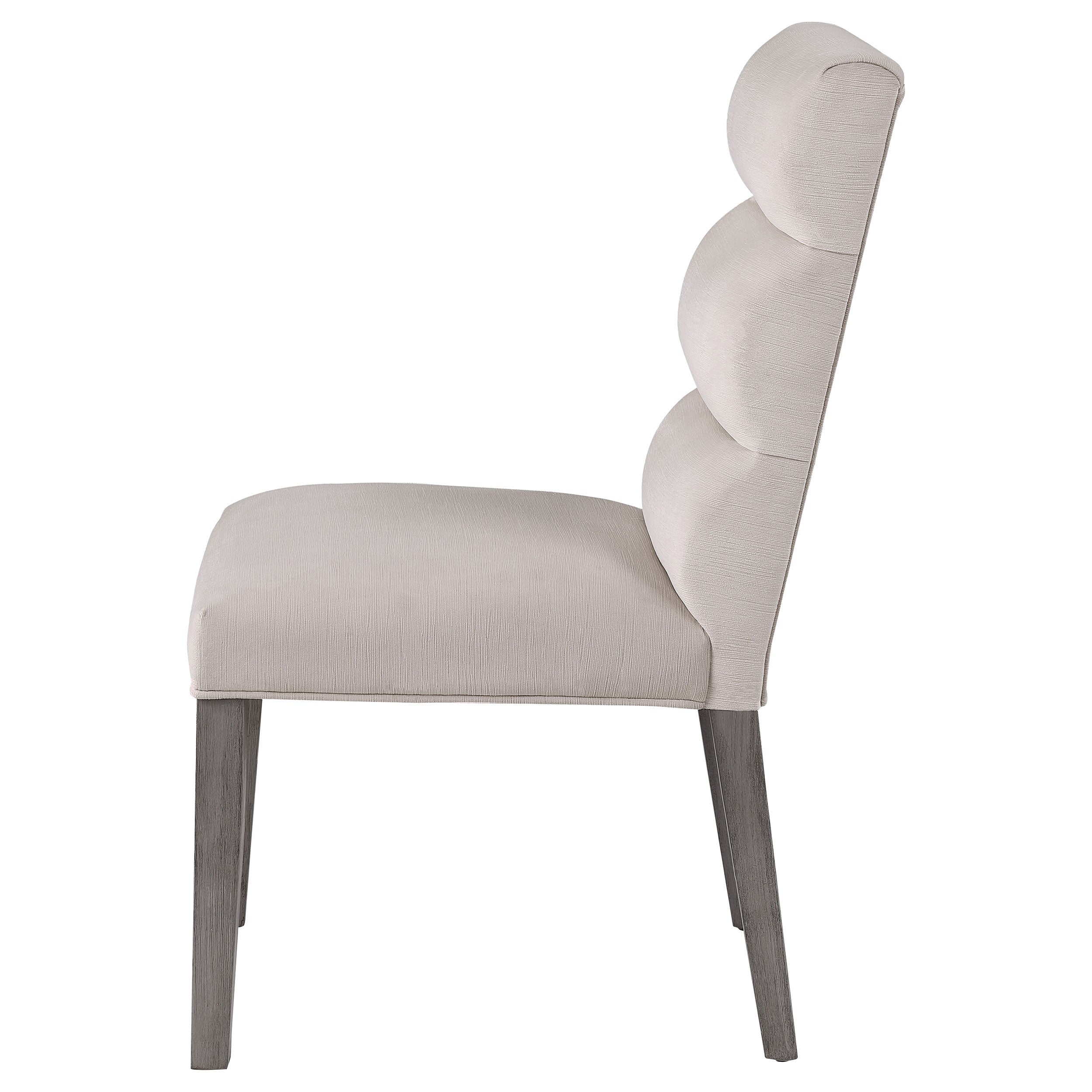 Carla Velvet Upholstered Dining Side Chair Stone (Set of 2) — view 6
