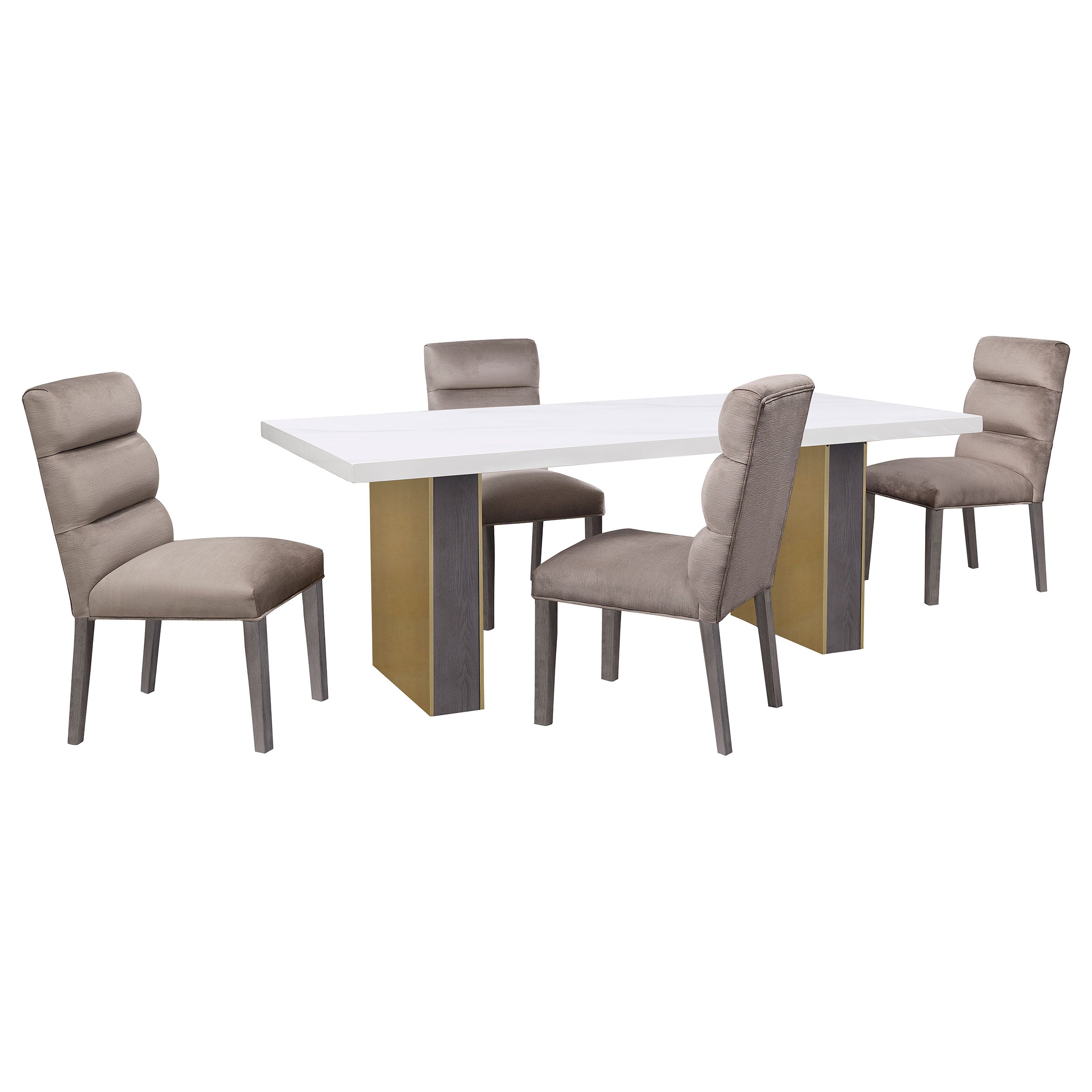 Carla Velvet Upholstered Dining Side Chair Ash (Set of 2) — view 14