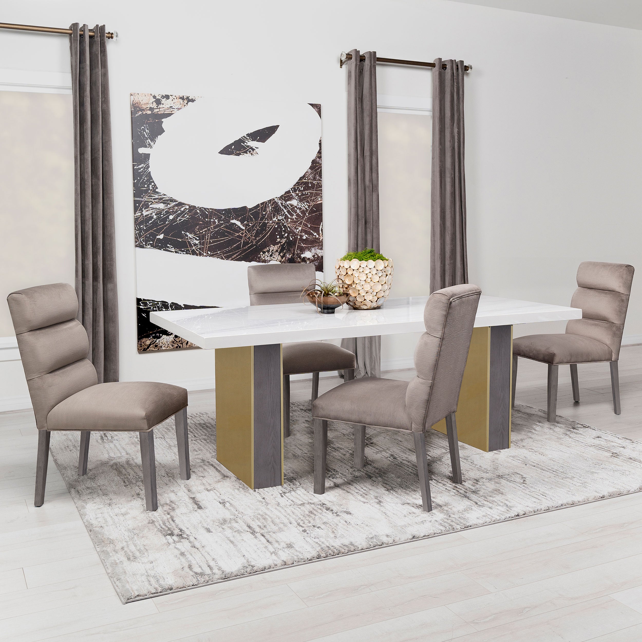 Carla Velvet Upholstered Dining Side Chair Ash (Set of 2) — view 18