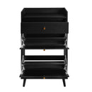 Allen - Rattan 2 Door 1 Drawer Cabinet Shoe Rack For Entrance