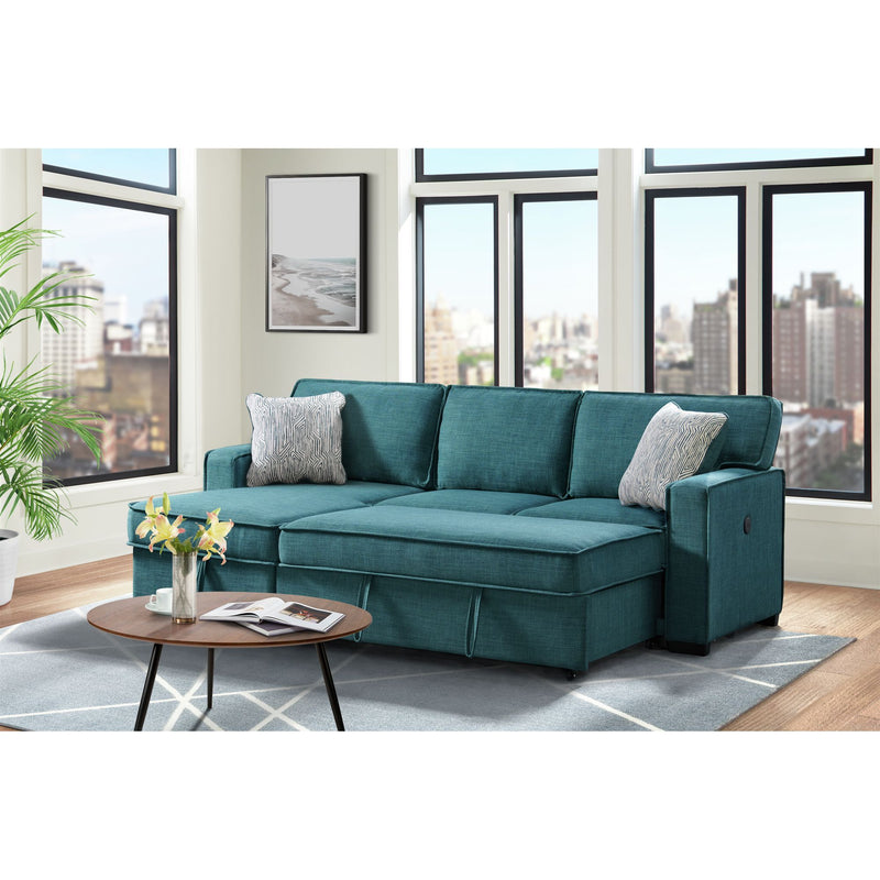 Caracas - Sectional Sleeper Chofa With Pull Bed, Drop Table & USB