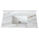 Vanity Top With Undermount Sink And Backsplash, Sintered Stone