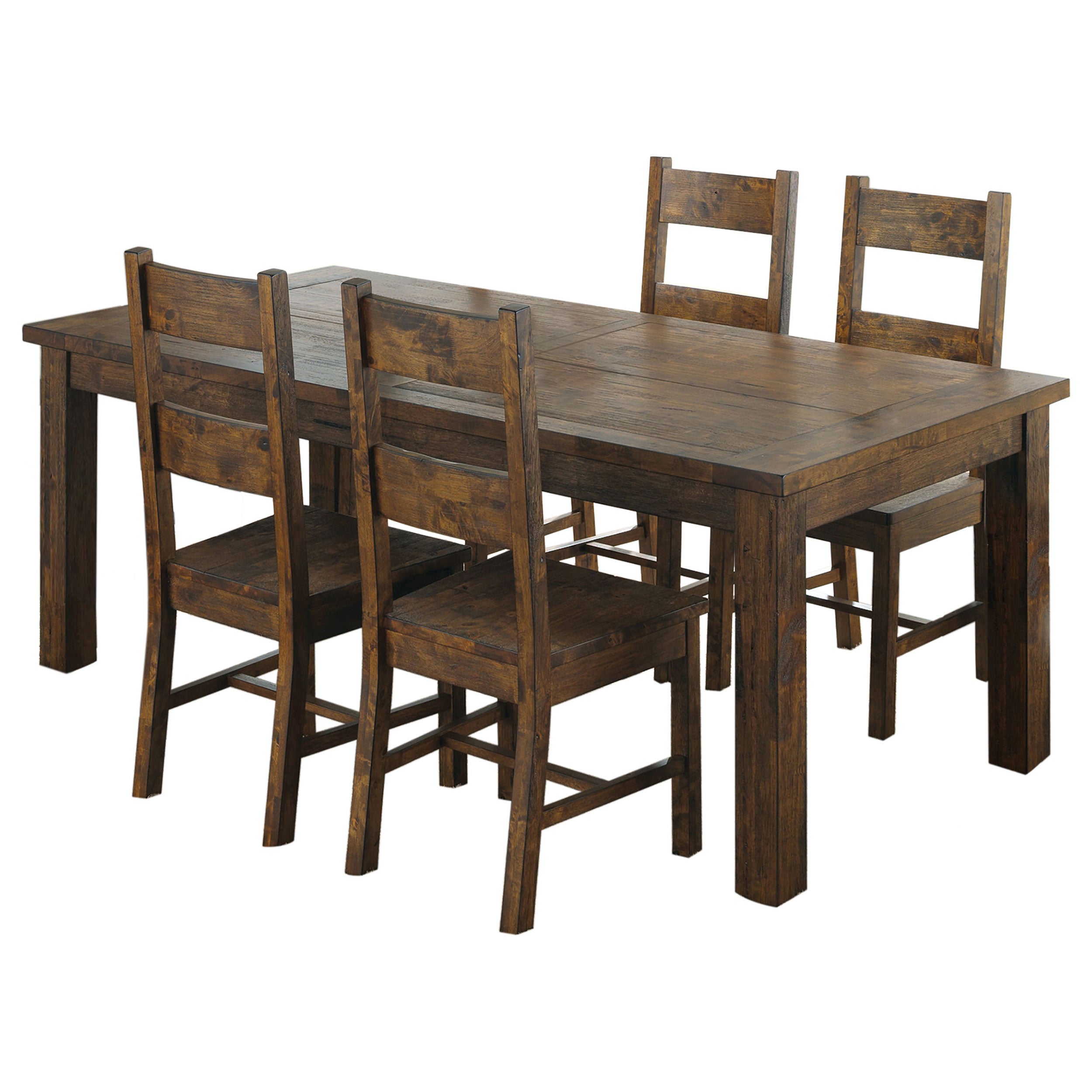 Coleman 5-piece Rectangular Dining Set Rustic Golden Brown — view 2