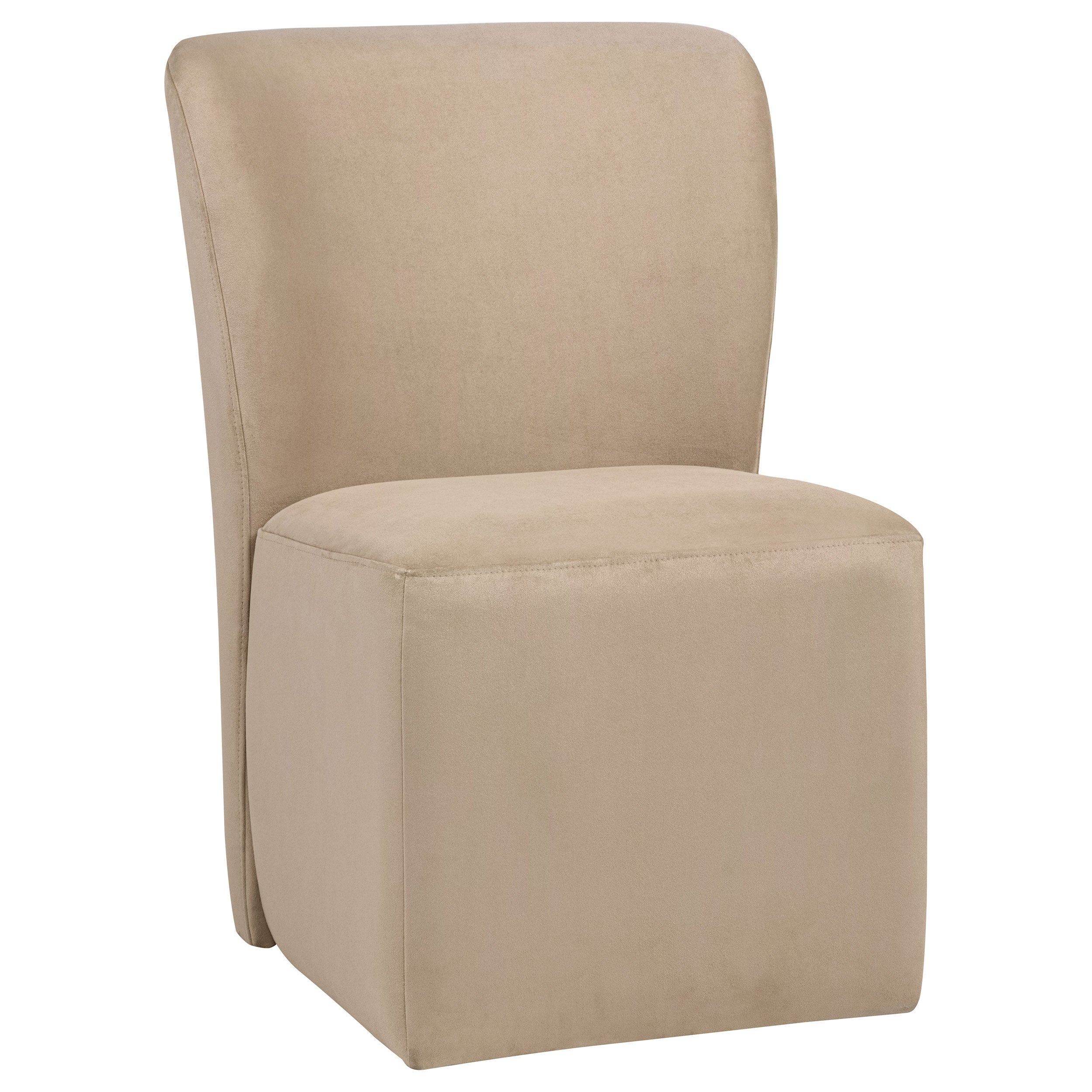 Jaelynn Upholstered Parsons Dining Side Chair Tan (Set of 2) — view 2