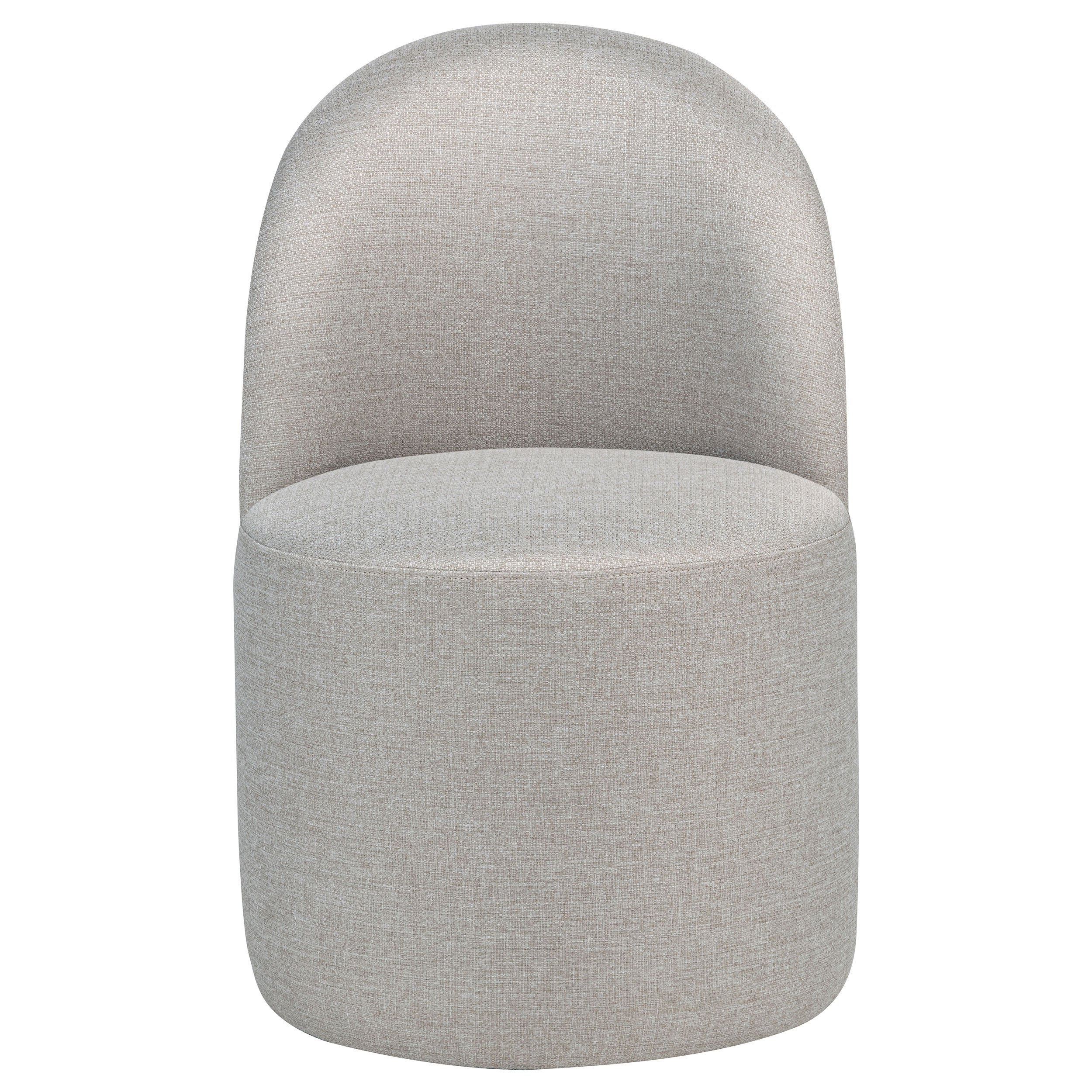 Aubrey Upholstered Barrel Dining Side Chair Beige (Set of 2) — view 2