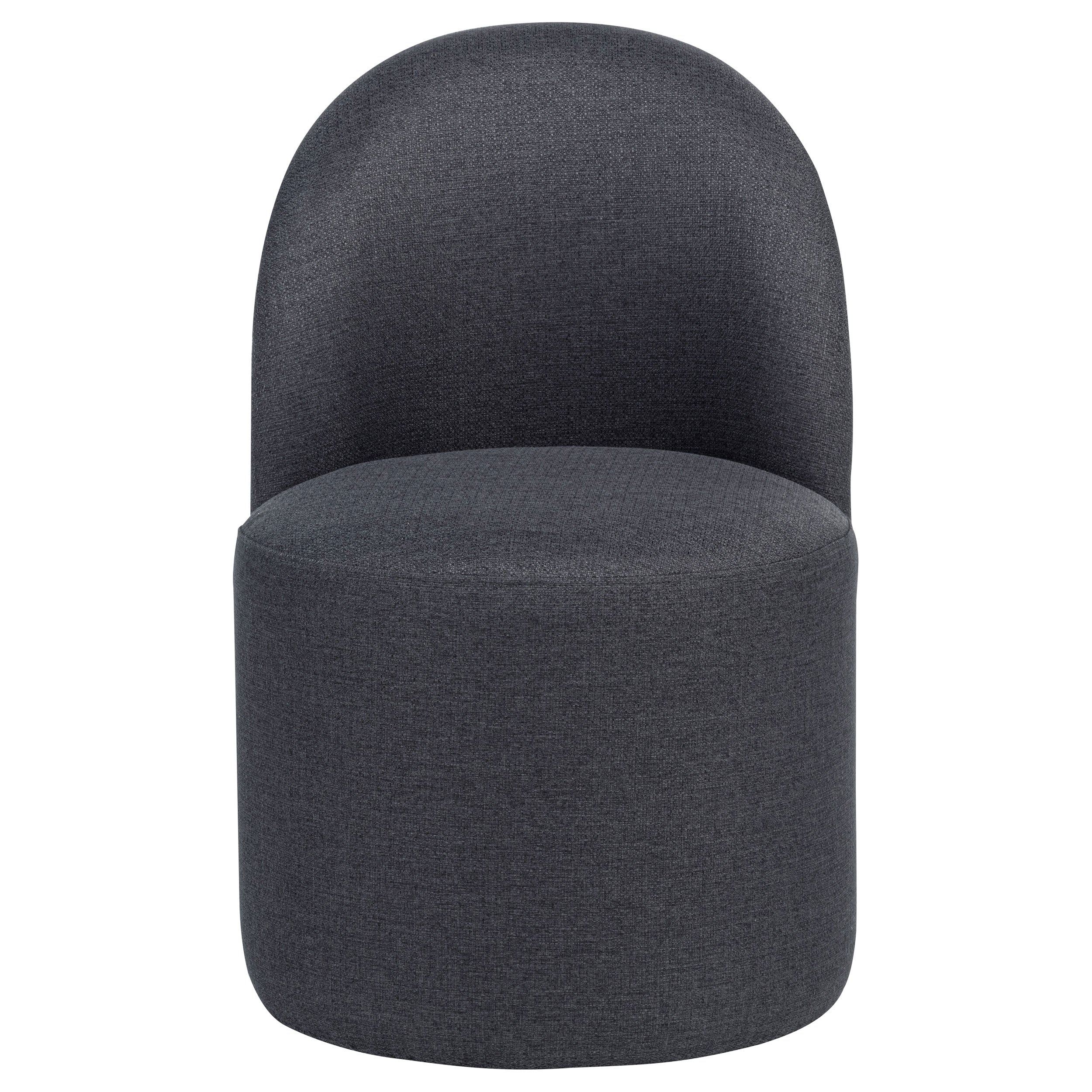 Aubrey Upholstered Barrel Dining Side Chair Charcoal (Set of 2) — view 2