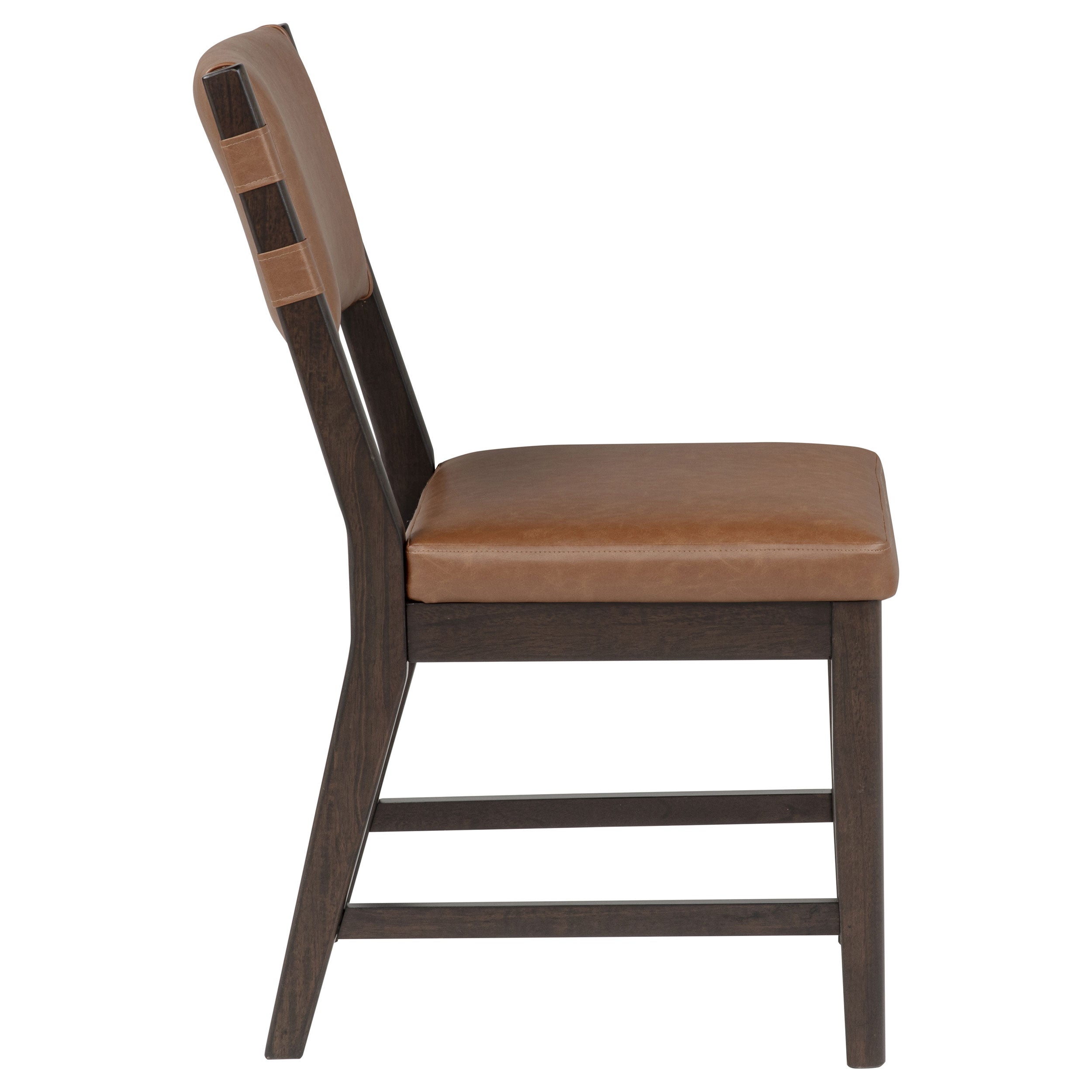 Tegan Faux Leather Upholstered Dining Side Chair Cognac (Set of 2) — view 9