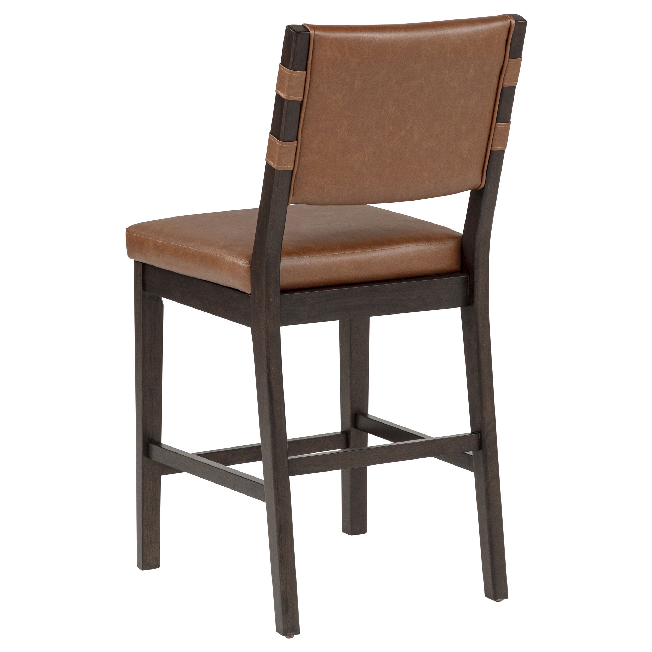 Tegan Faux Leather Upholstered Counter Height Chair Cognac (Set of 2) — view 6