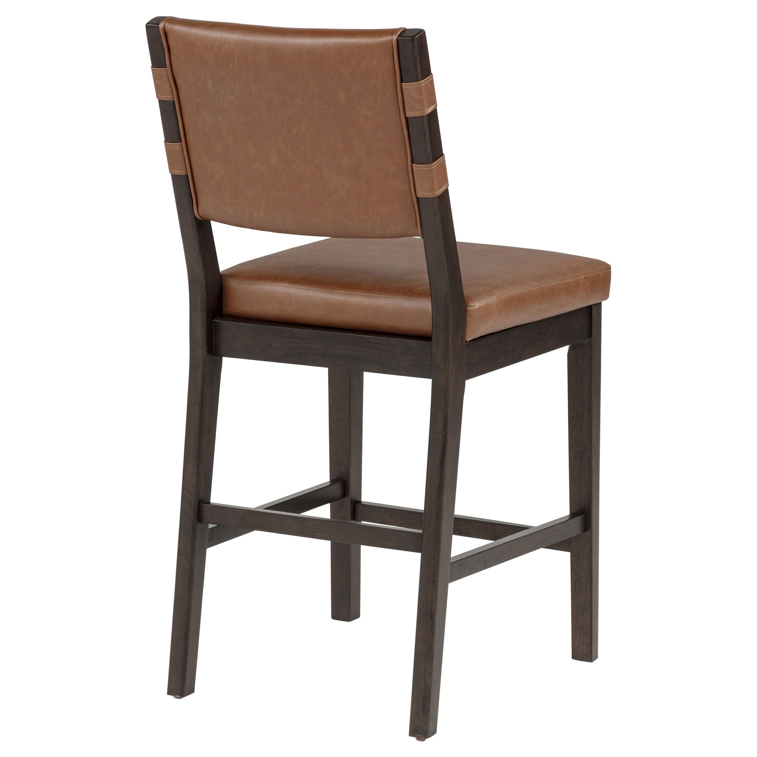 Tegan Faux Leather Upholstered Counter Height Chair Cognac (Set of 2) — view 8