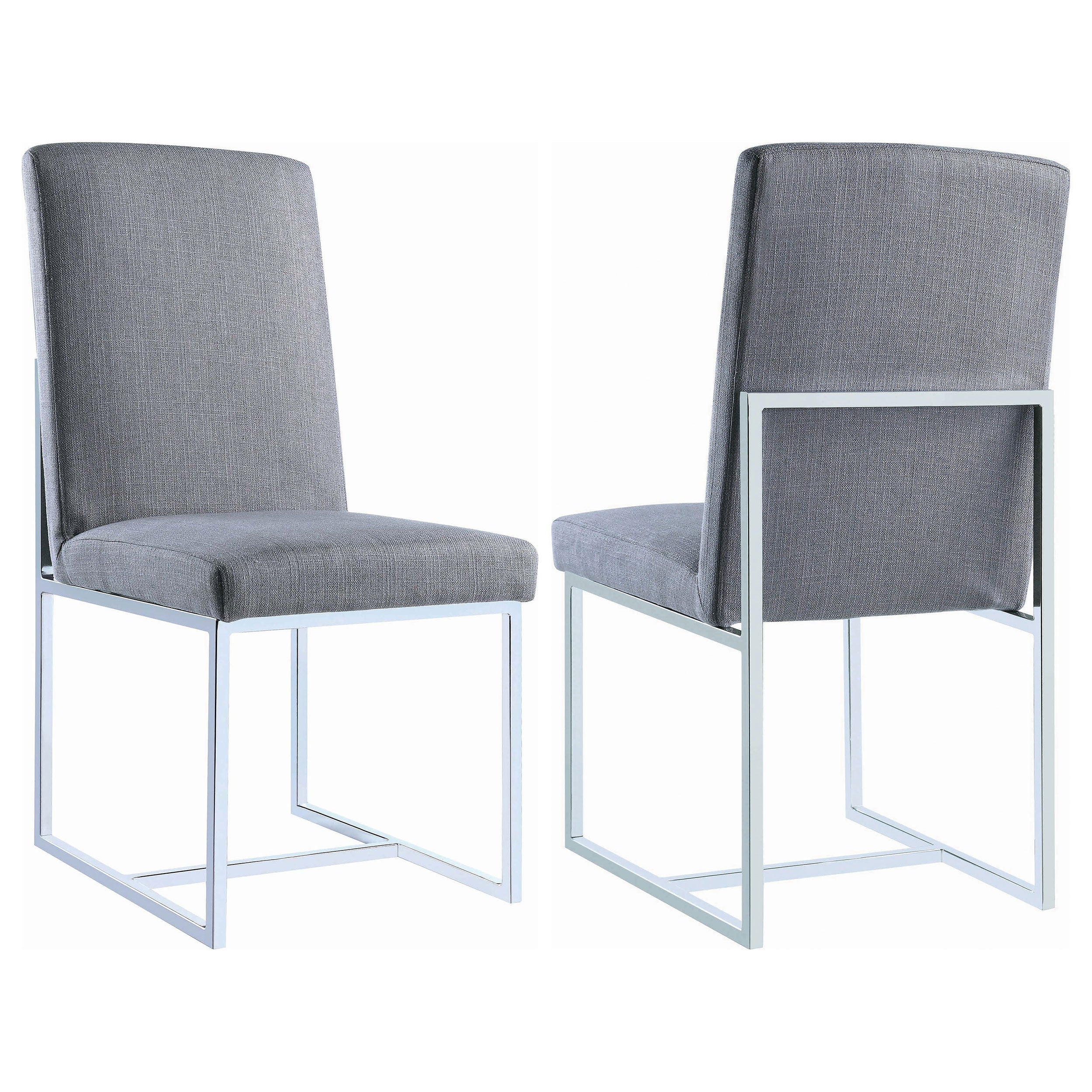 Mackinnon Upholstered Dining Side Chair Grey (Set of 2) — view 1