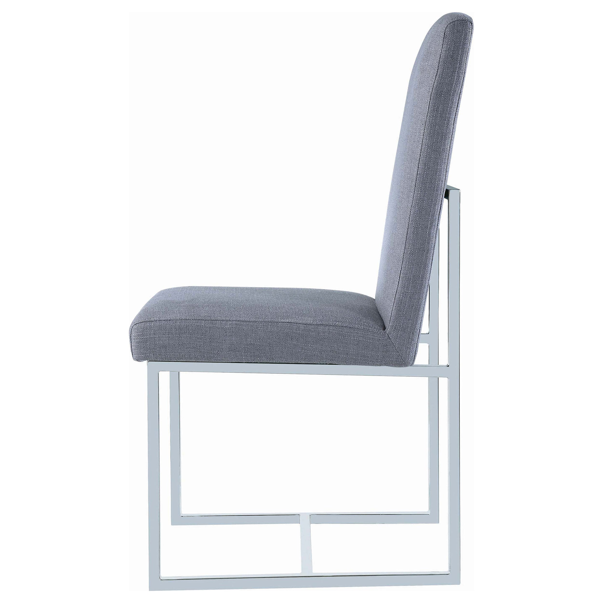 Mackinnon Upholstered Dining Side Chair Grey (Set of 2) — view 6