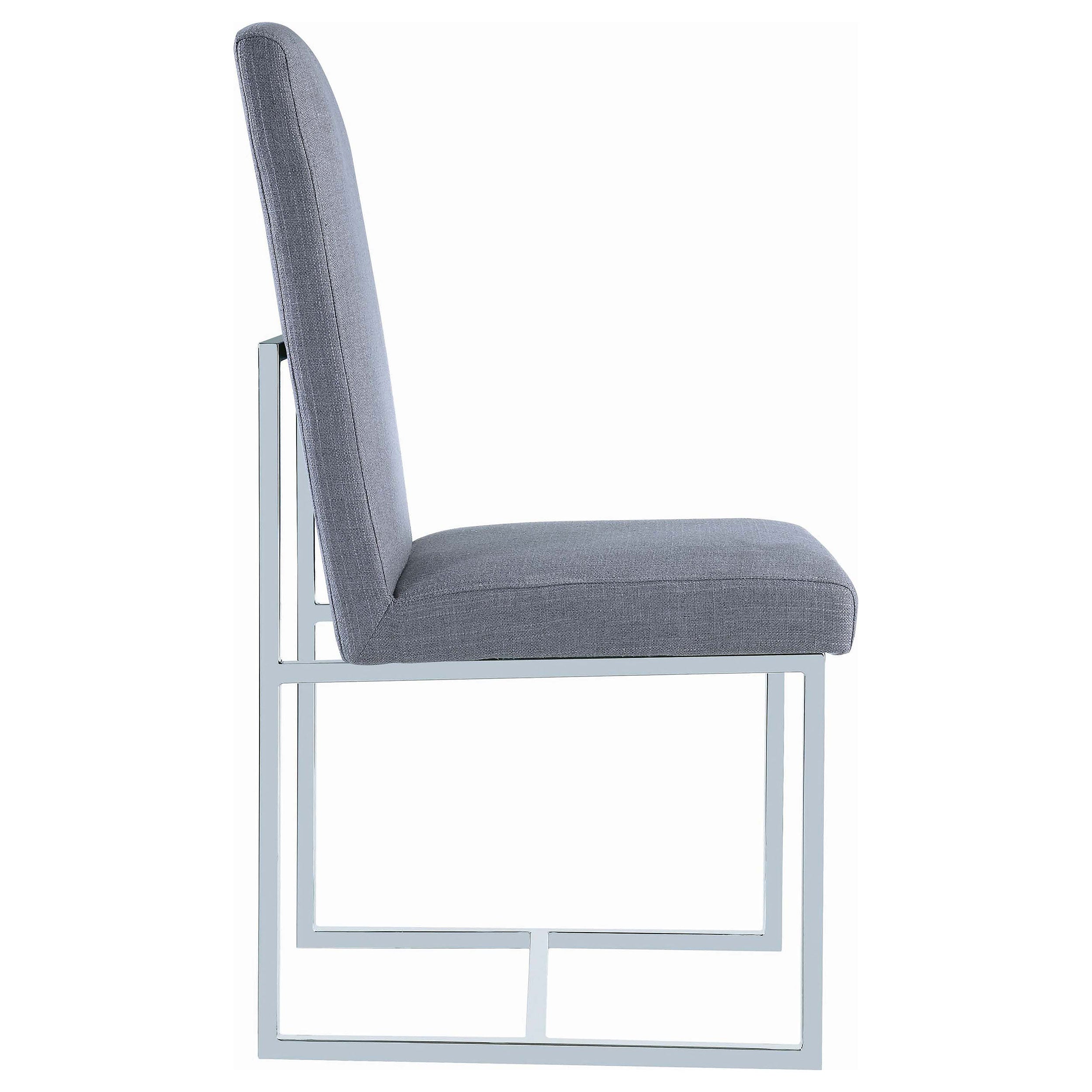 Mackinnon Upholstered Dining Side Chair Grey (Set of 2) — view 9
