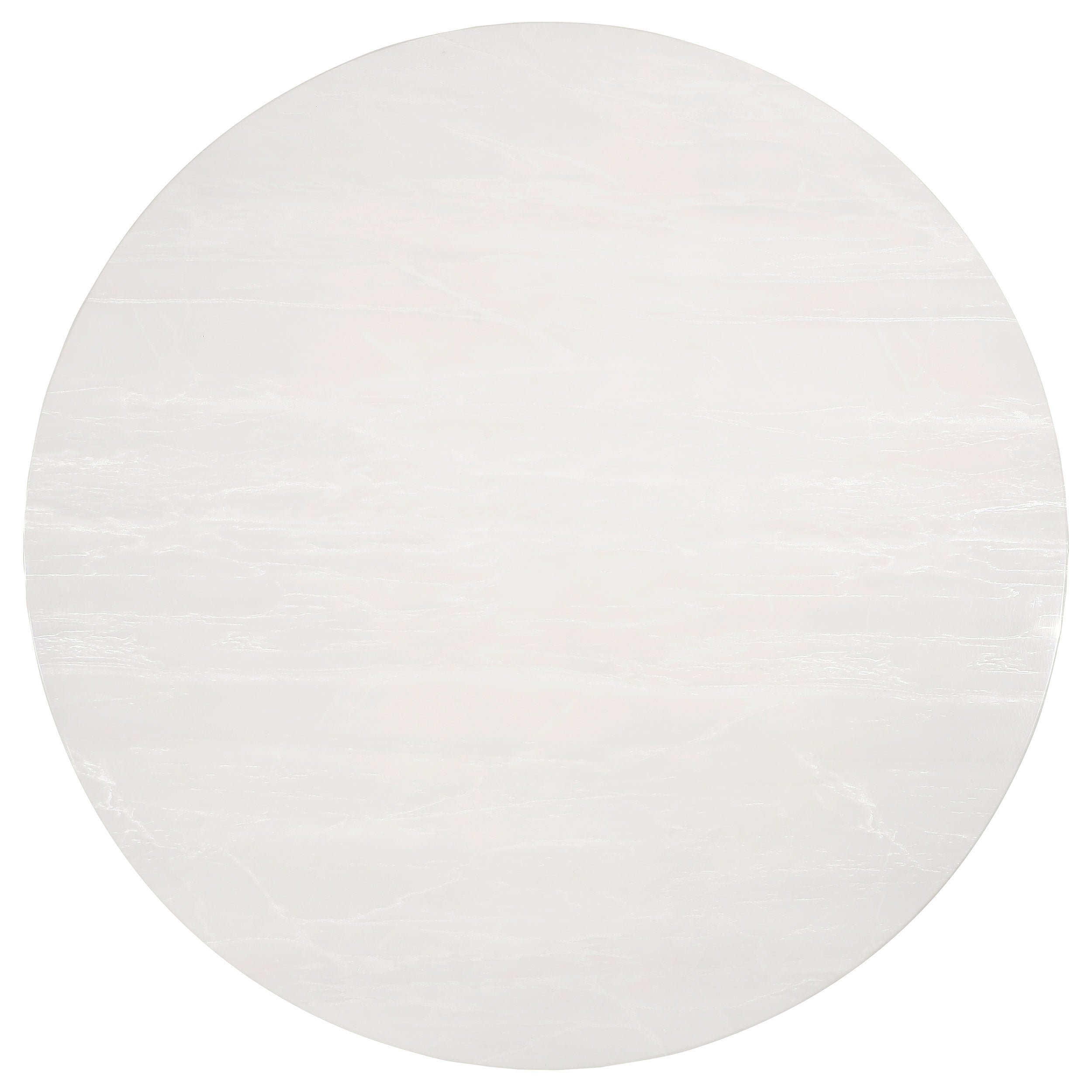 Gwynn Round 51-inch Marble Stainless Steel Dining Table Gold — view 5