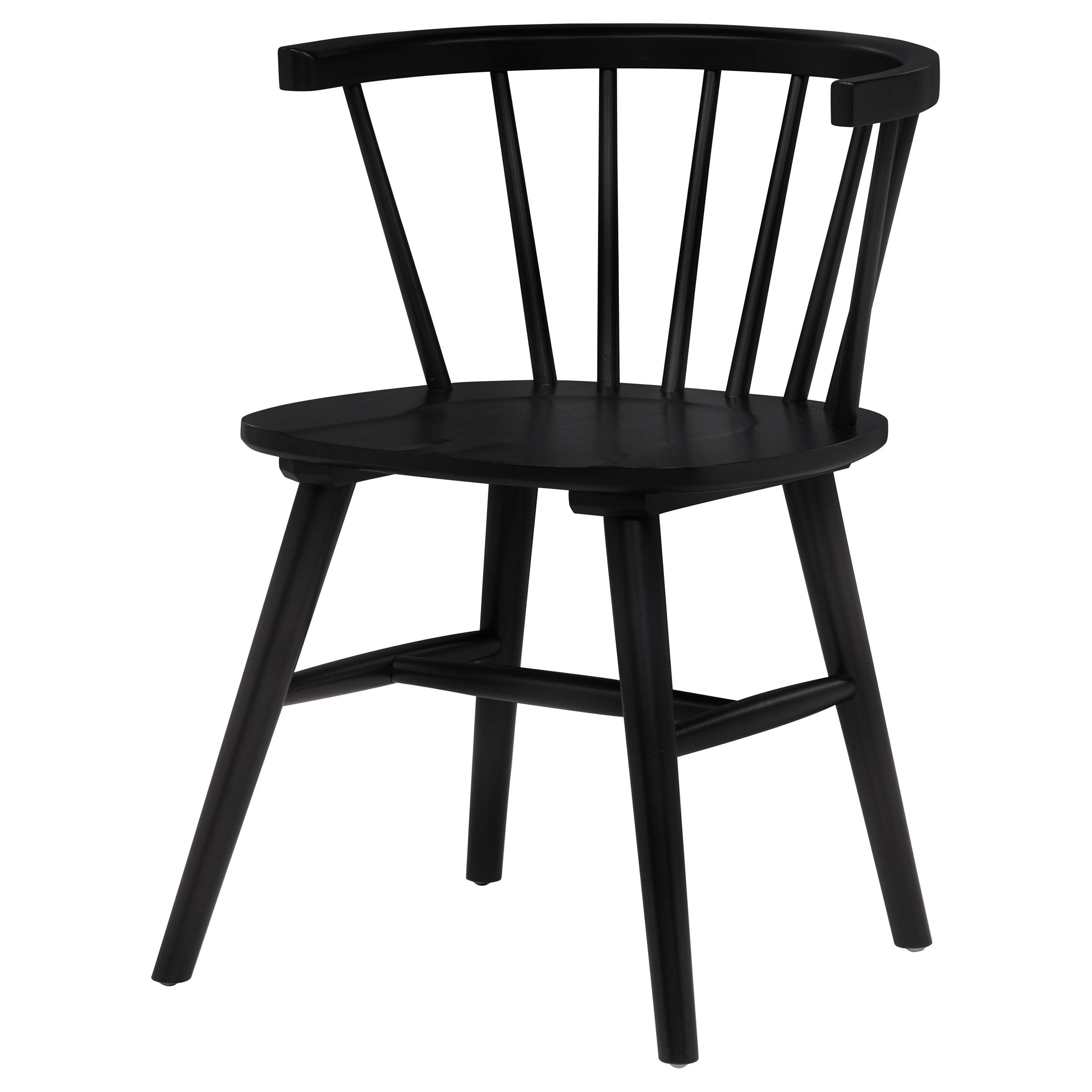 Jeffries Windsor Wood Dining Side Chair Black (Set of 2) — view 5