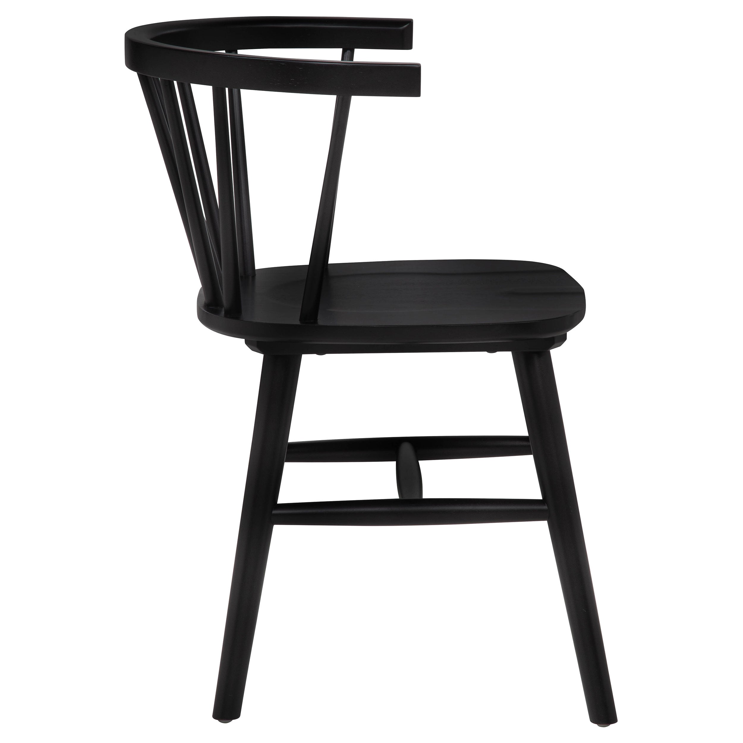 Jeffries Windsor Wood Dining Side Chair Black (Set of 2) — view 10