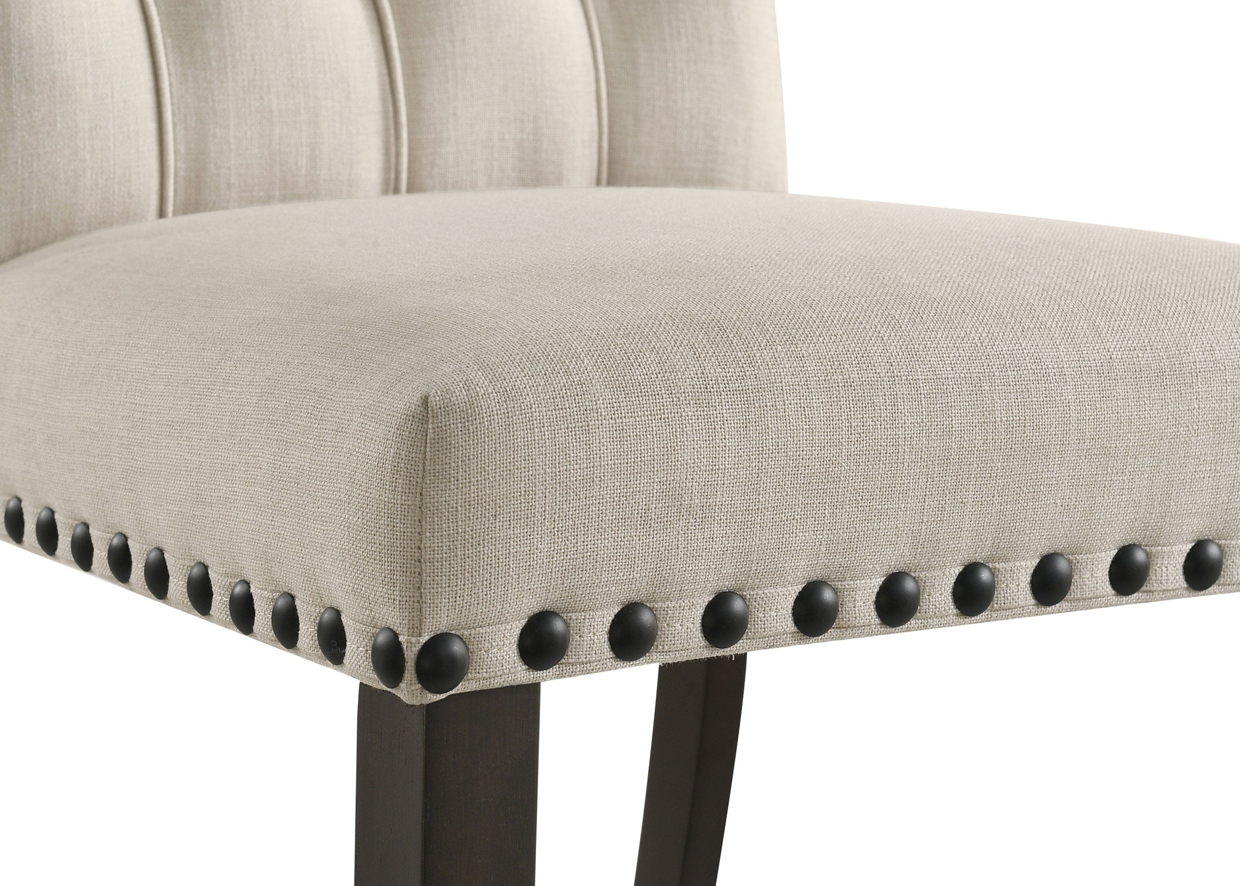 Alana Upholstered Dining Side Chair Beige Smokey Black (Set of 2) — view 9