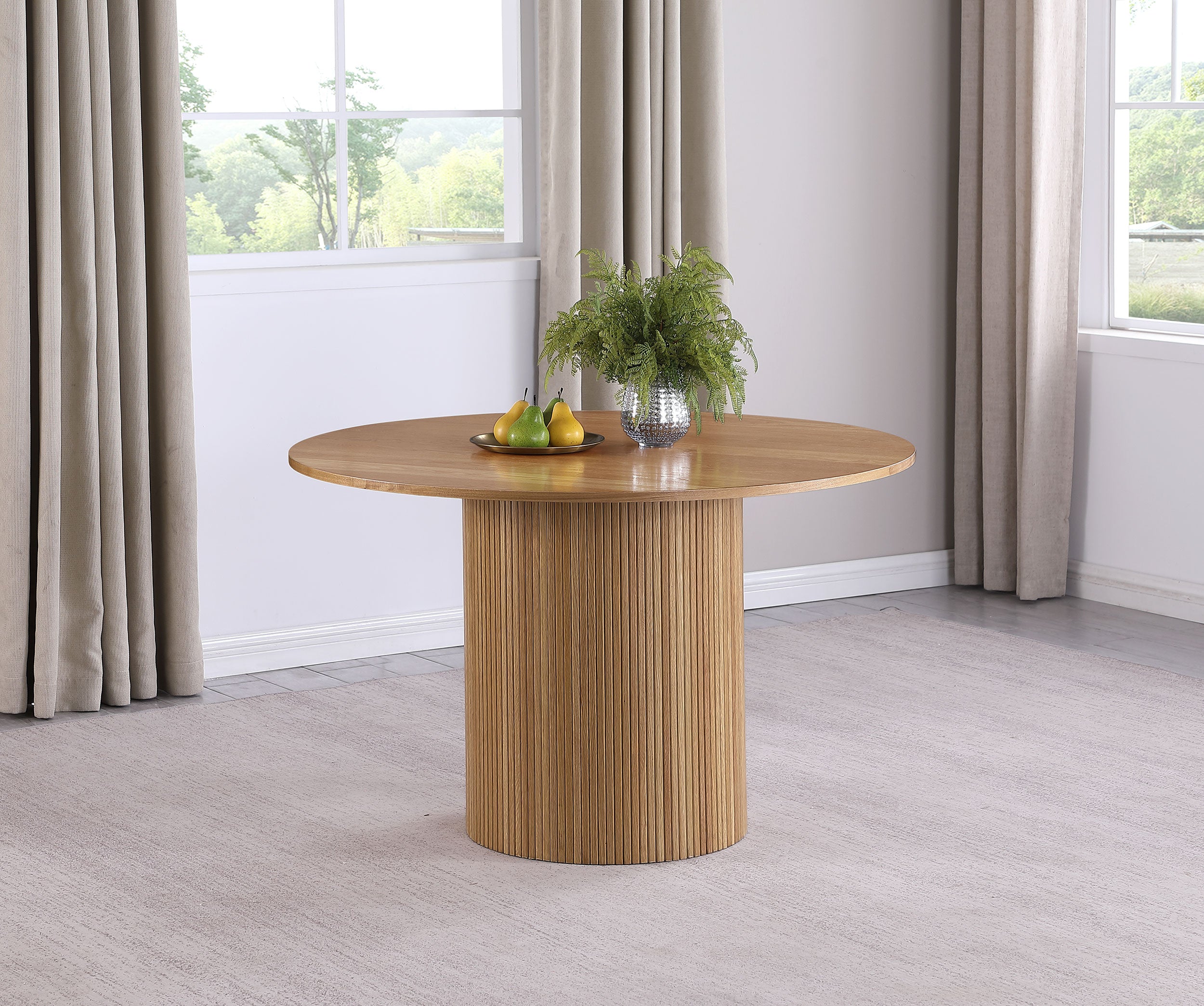 Bradbury Round 48-inch Wood Top Dining Table Natural — view 2