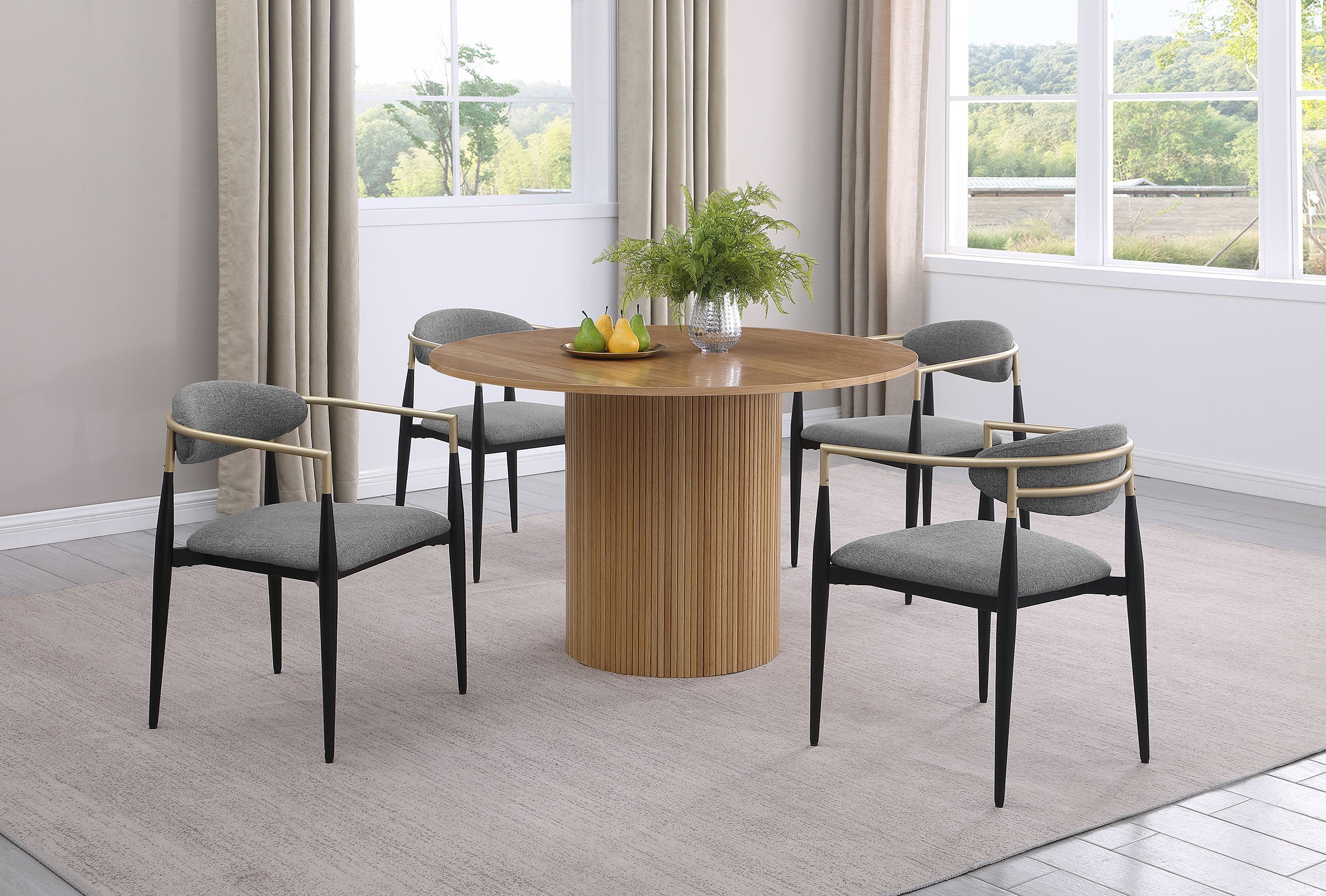 Bradbury Round 48-inch Wood Top Dining Table Natural — view 7