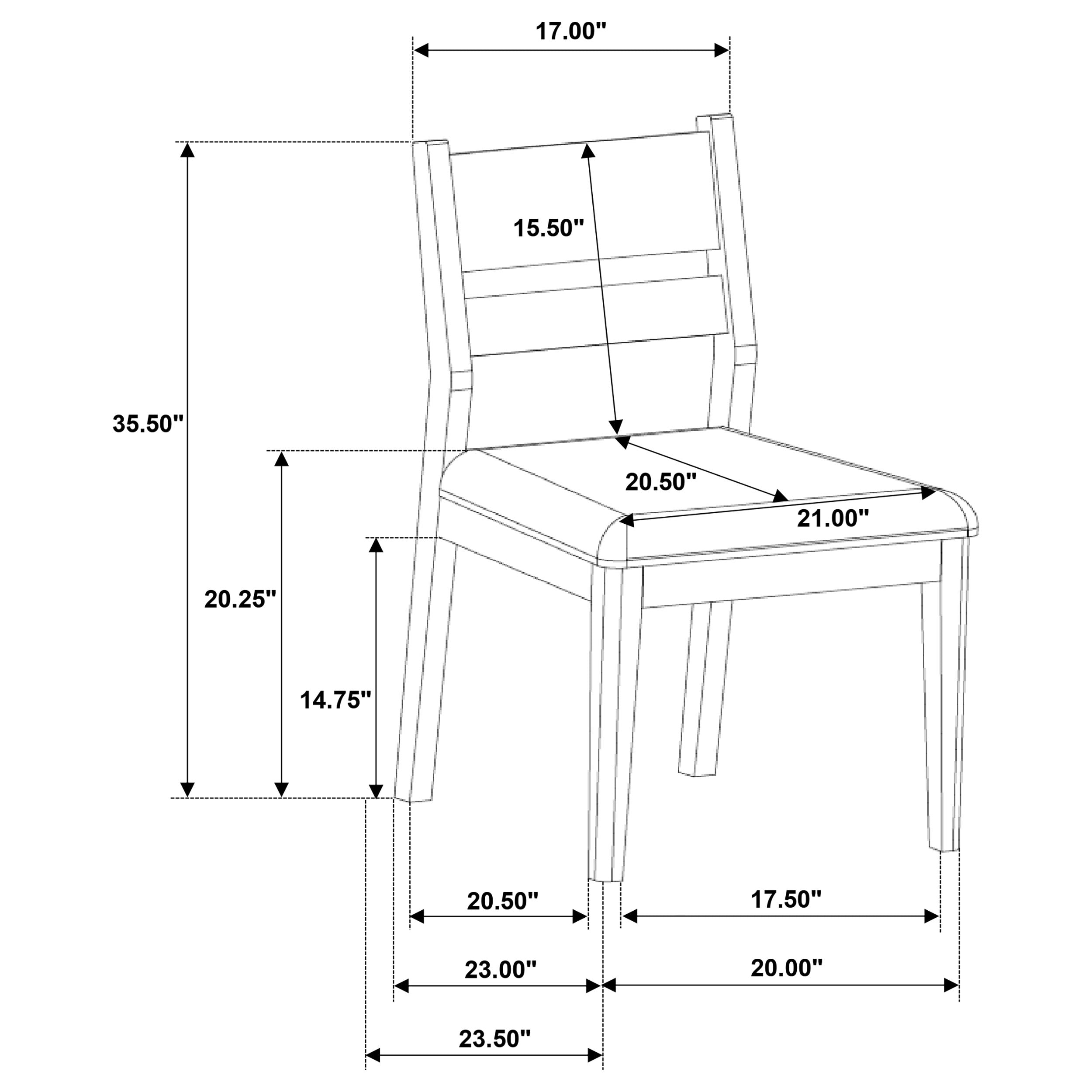 Cornelia Wood Dining Side Chair Coastal Grey (Set of 2) — view 14