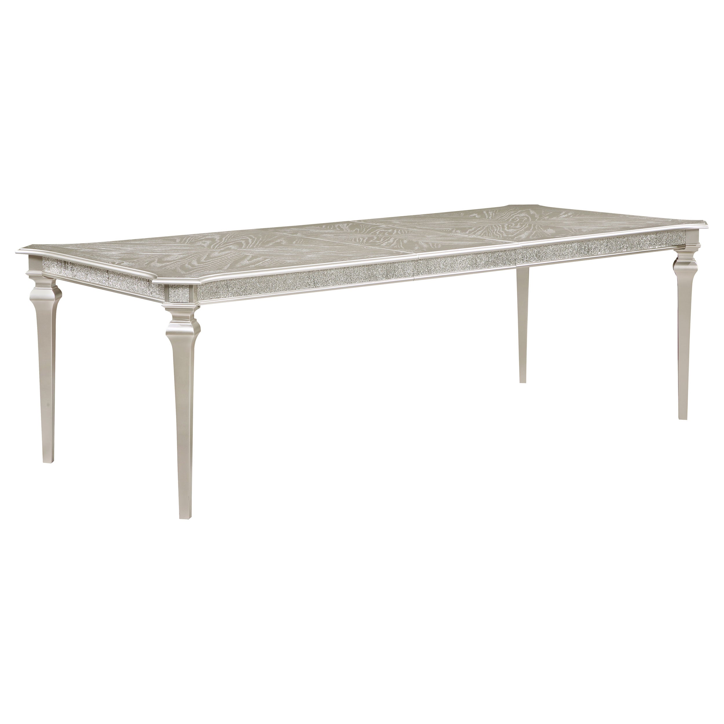 Evangeline 96-inch Extension Leaf Dining Table Silver Oak — view 1