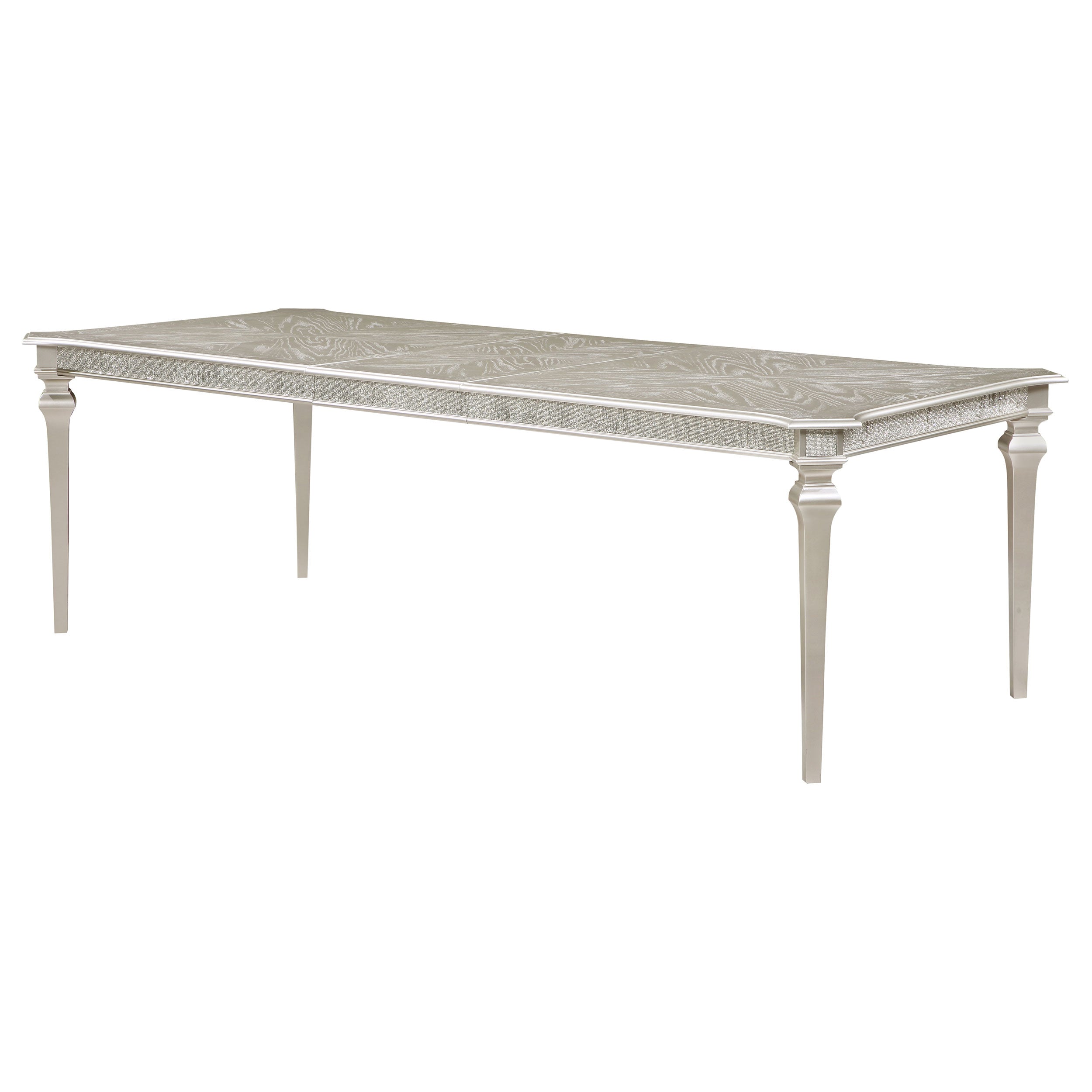 Evangeline 96-inch Extension Leaf Dining Table Silver Oak — view 6