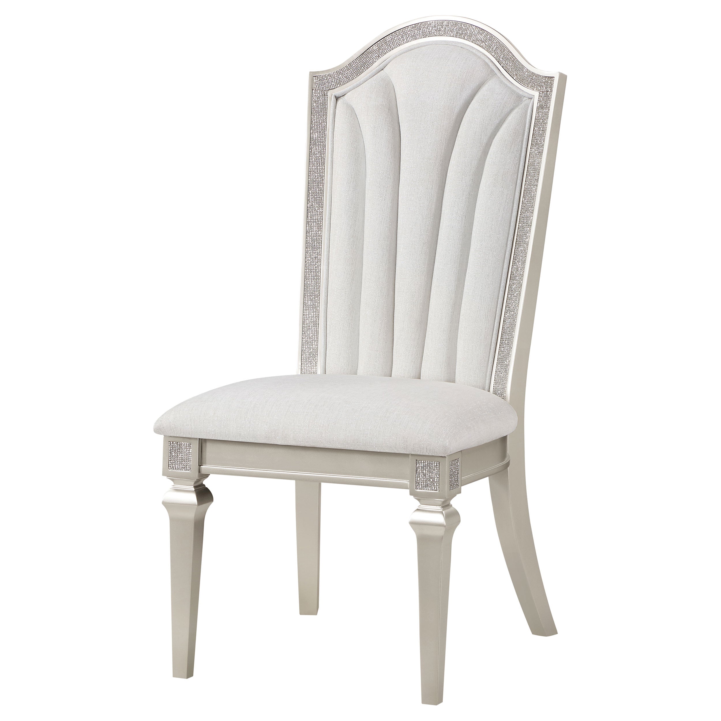 Evangeline Wood Dining Side Chair Silver Oak (Set of 2) — view 5
