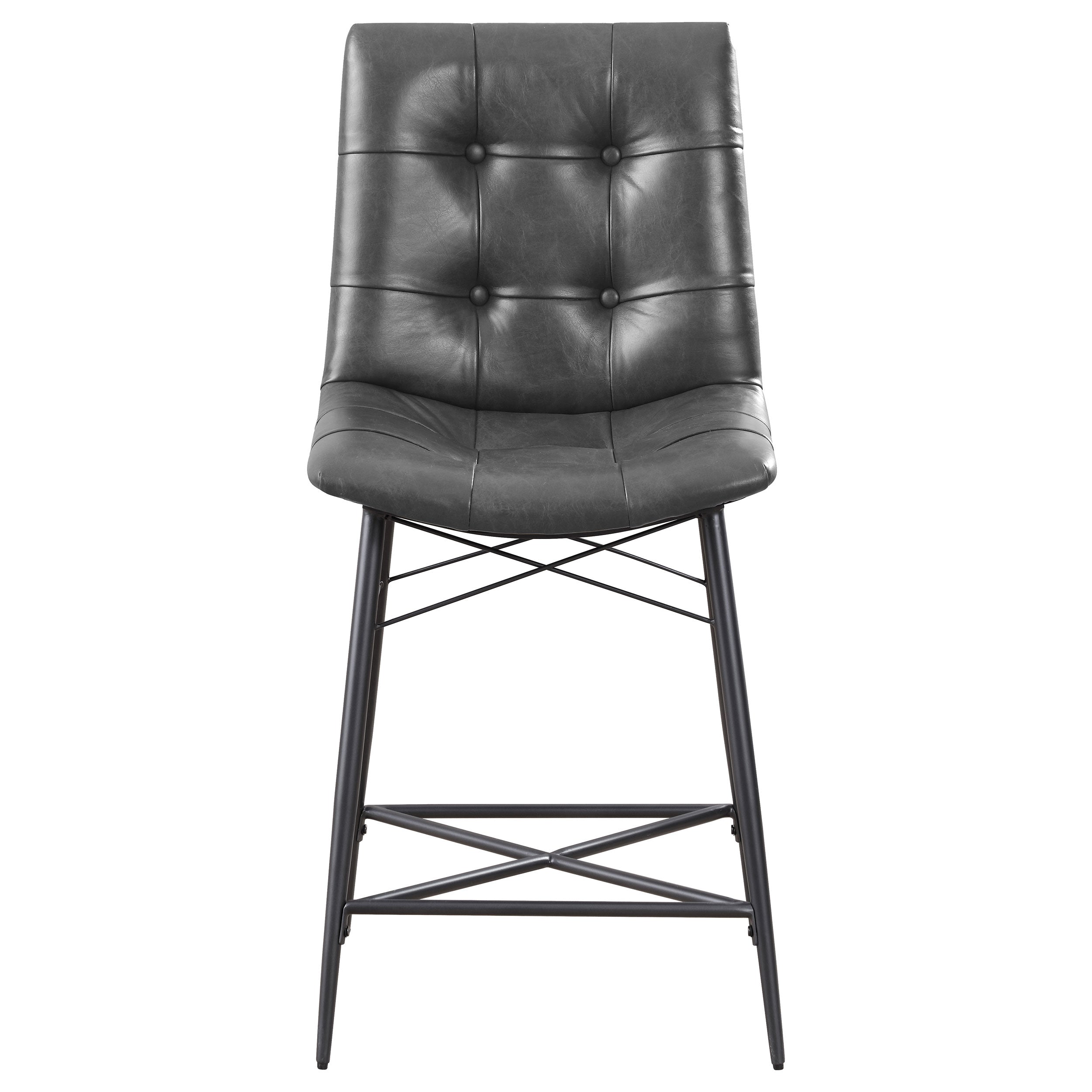 Aiken Upholstered Tufted Counter Chair Charcoal (Set of 2) — view 4