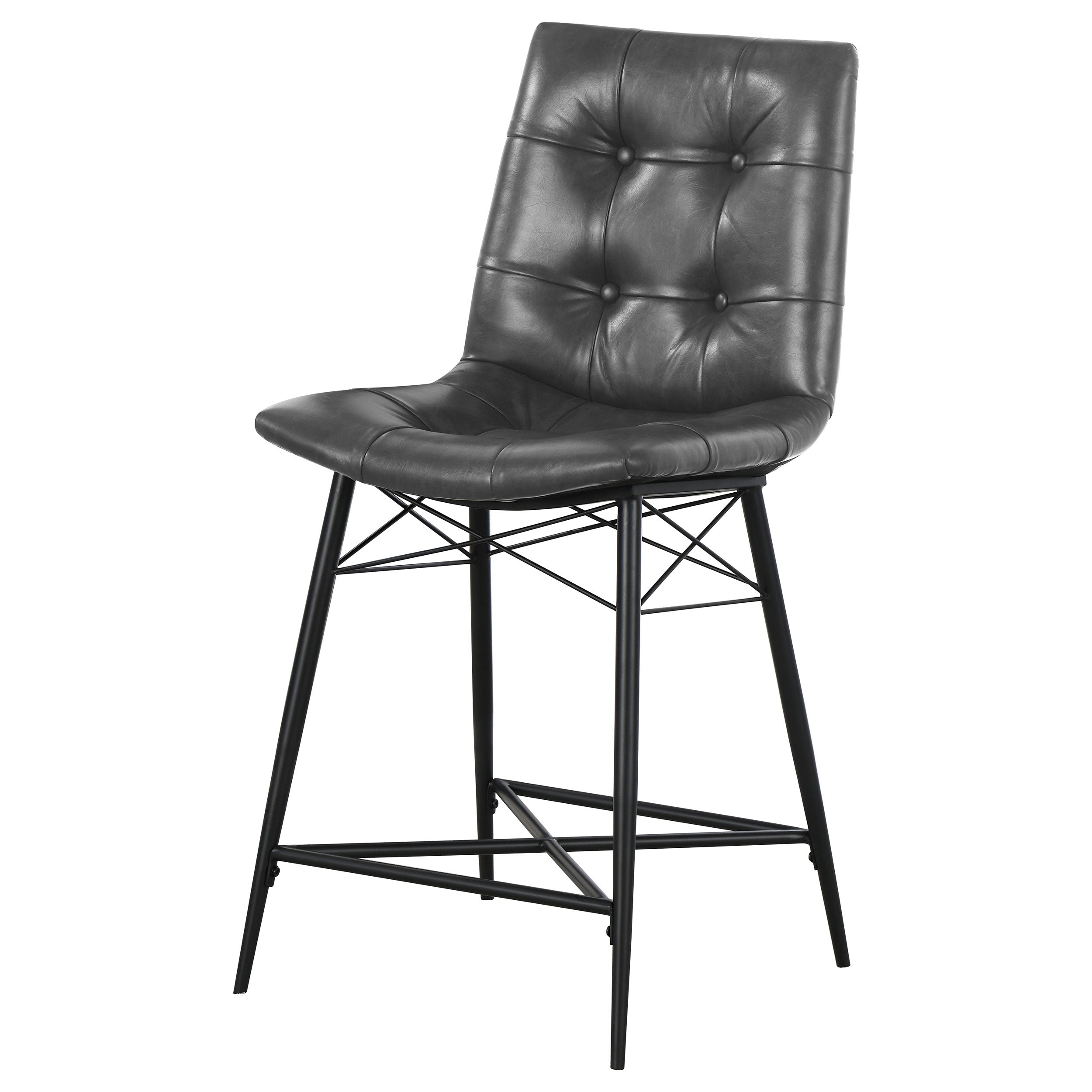 Aiken Upholstered Tufted Counter Chair Charcoal (Set of 2) — view 5