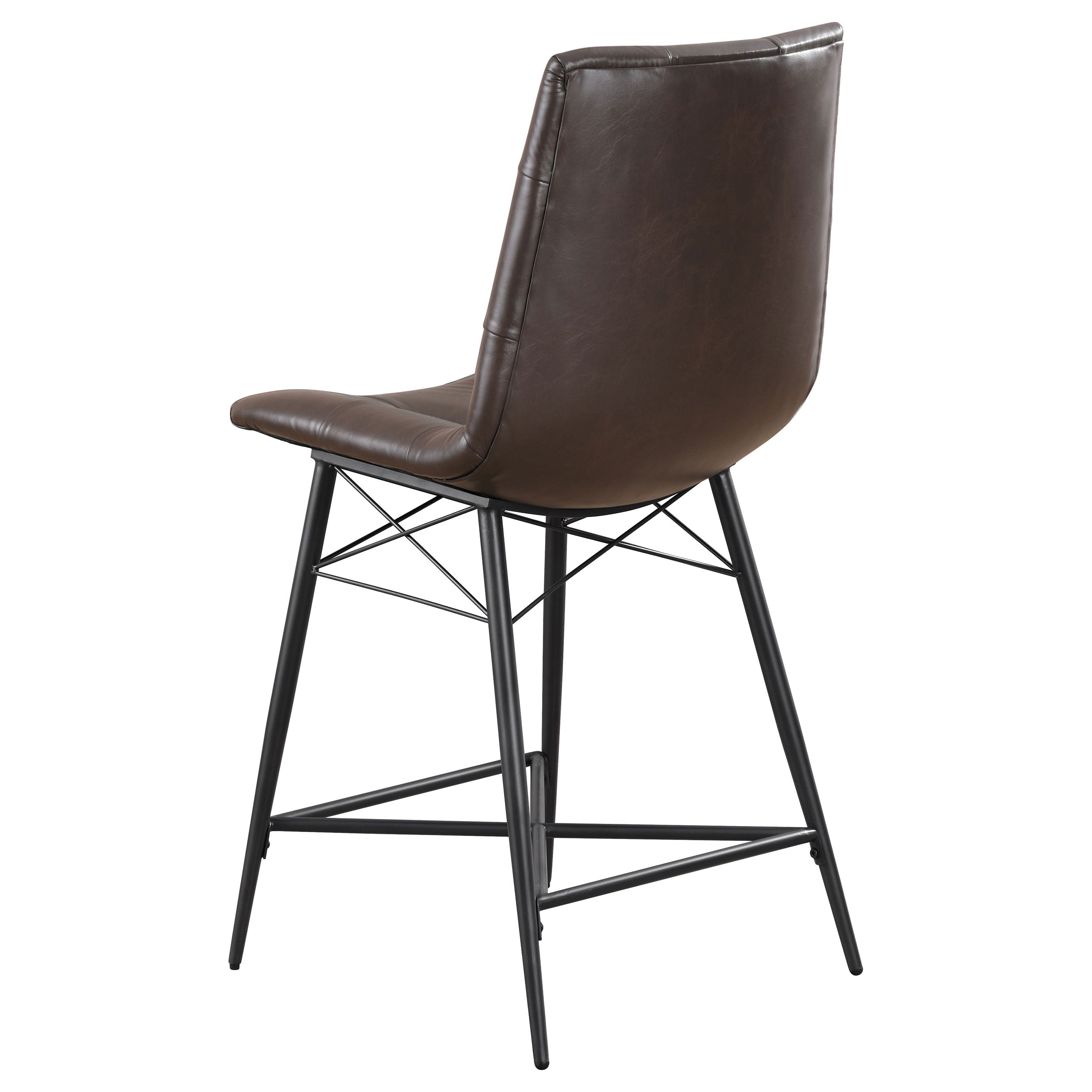Aiken Upholstered Tufted Counter Chair Brown (Set of 2) — view 7
