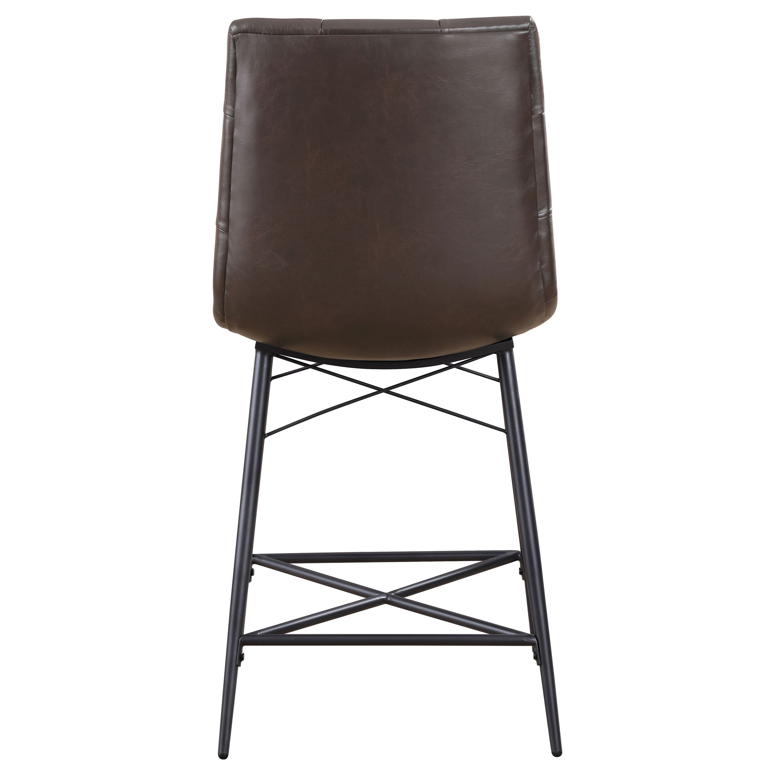 Aiken Upholstered Tufted Counter Chair Brown (Set of 2) — view 8