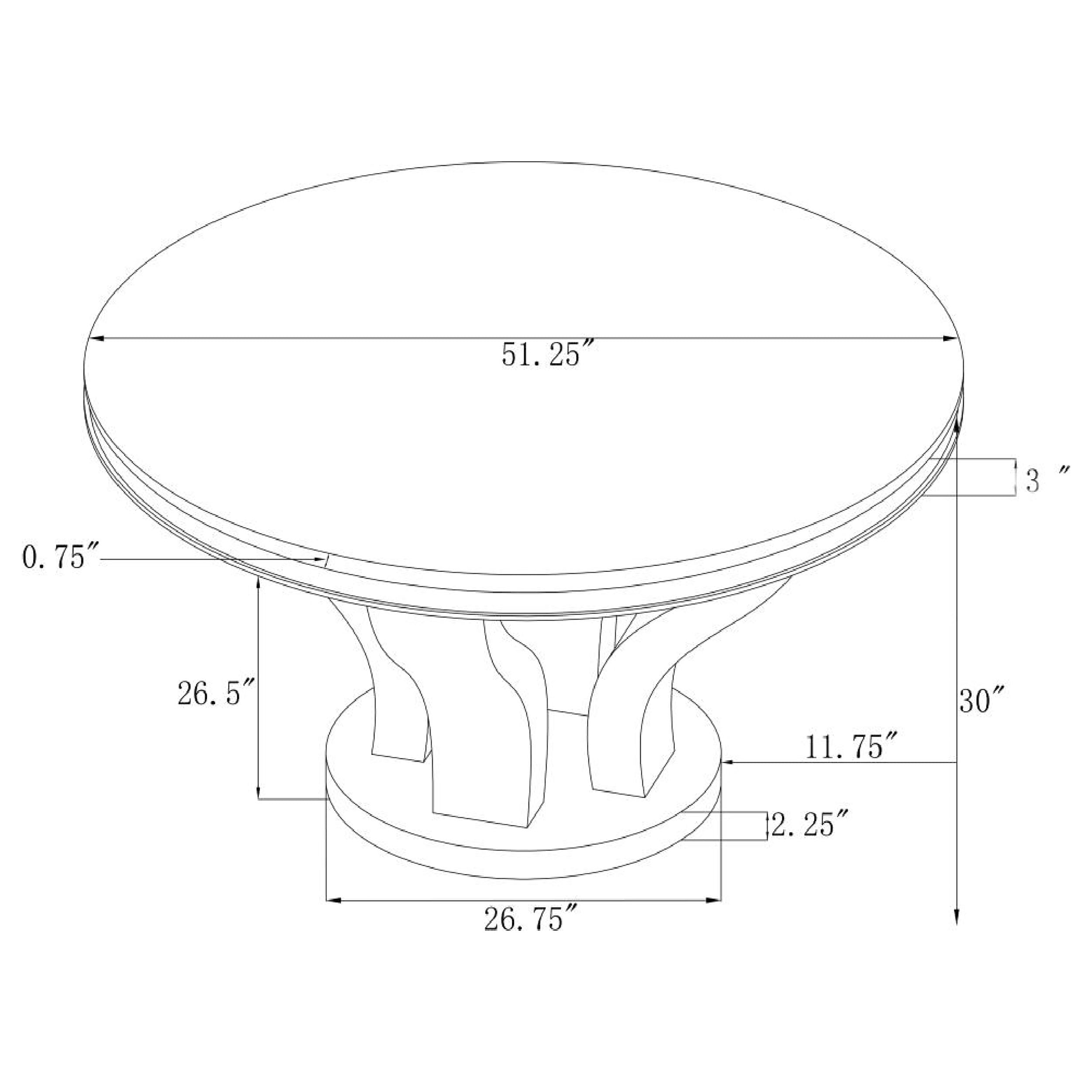 Anchorage Round 51-inch Glass Top Dining Table Chrome — view 3