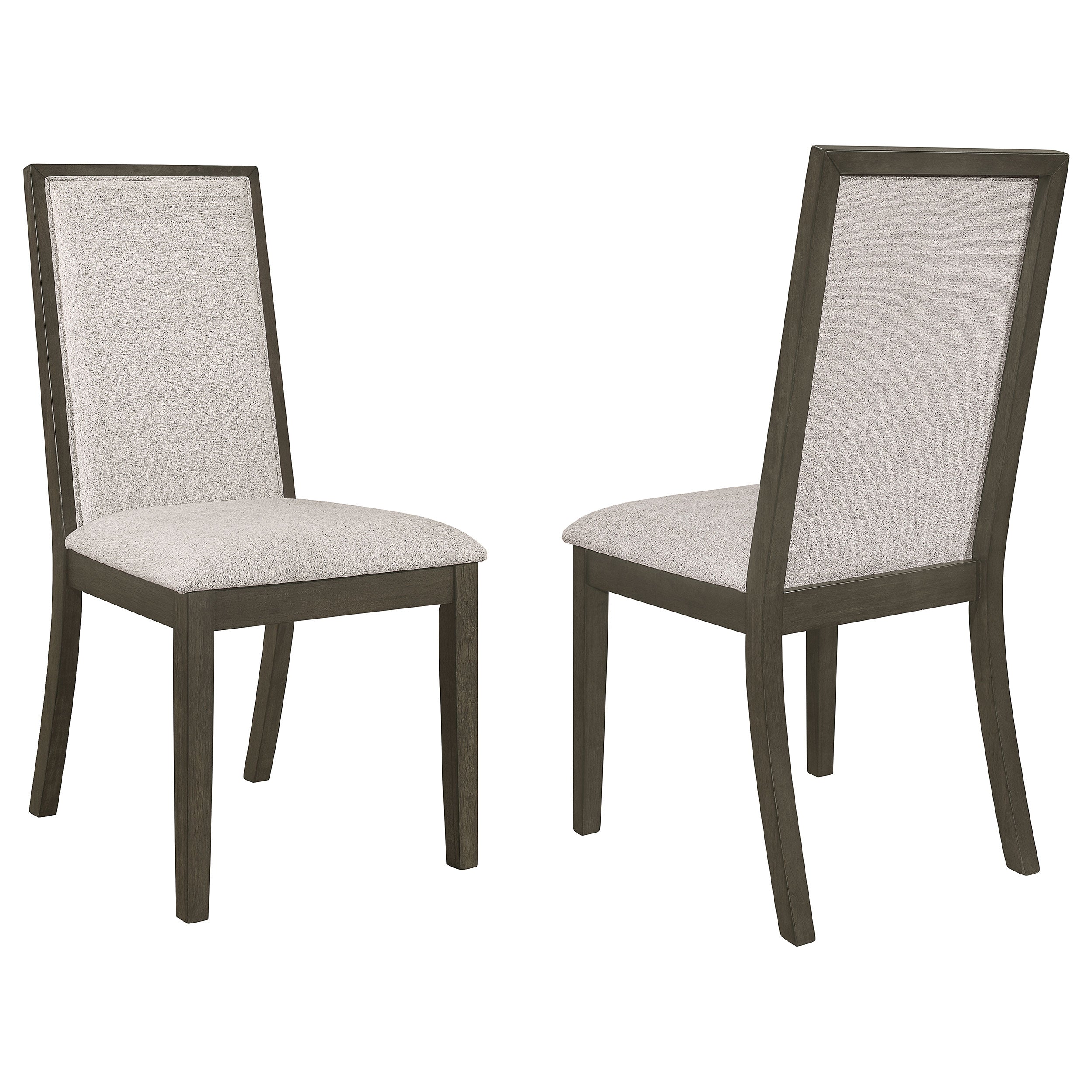 Kelly Upholstered Dining Side Chair Dark Grey (Set of 2) — view 1