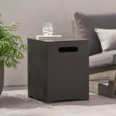 Modern Tank Holder Side Table With Powder Coated Frame