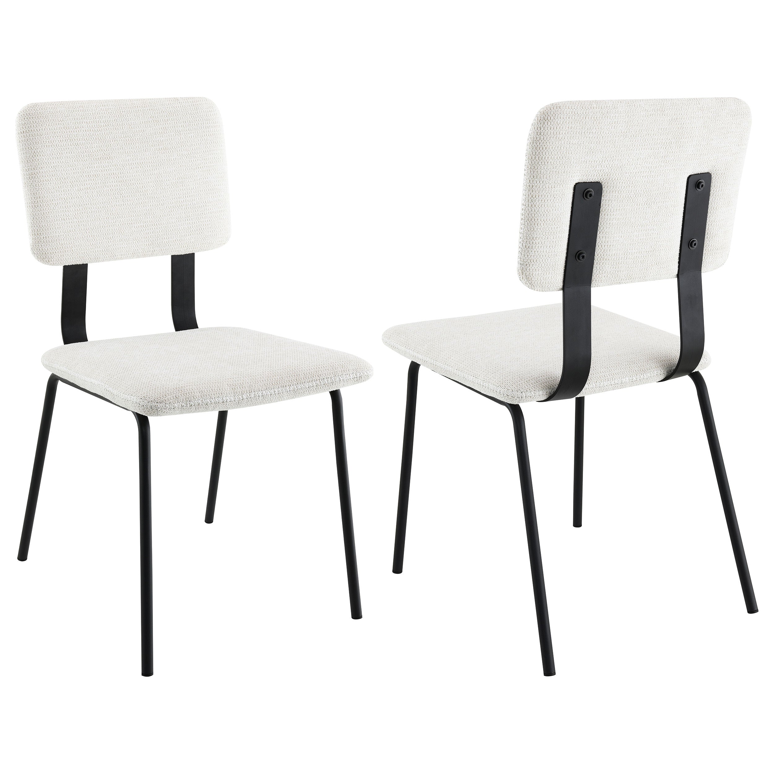 Calla Fabric Upholstered Dining Side Chair White (Set of 2) — view 1