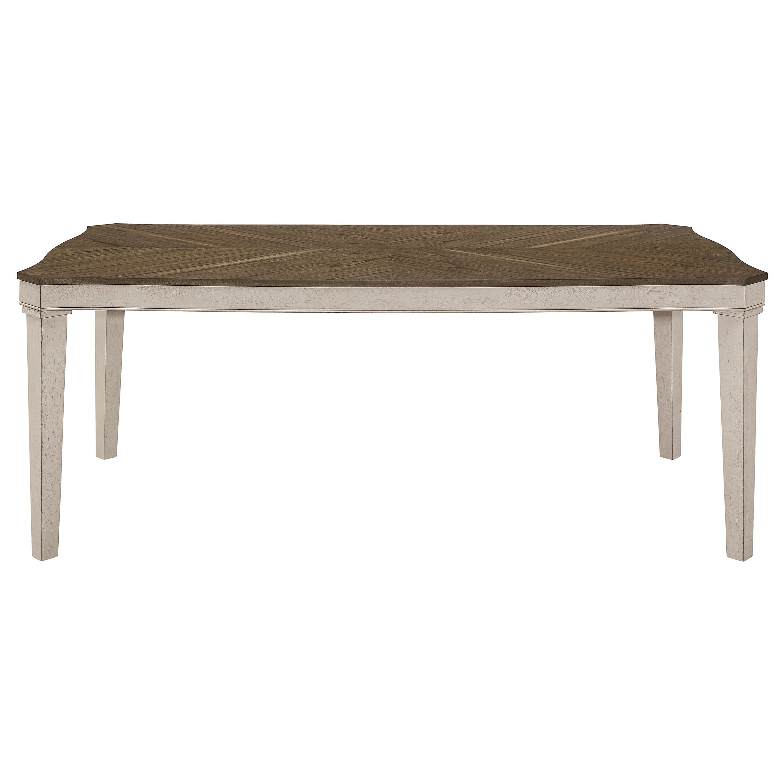 Ronnie Rectangular 79-inch Wood Dining Table Rustic Cream — view 3