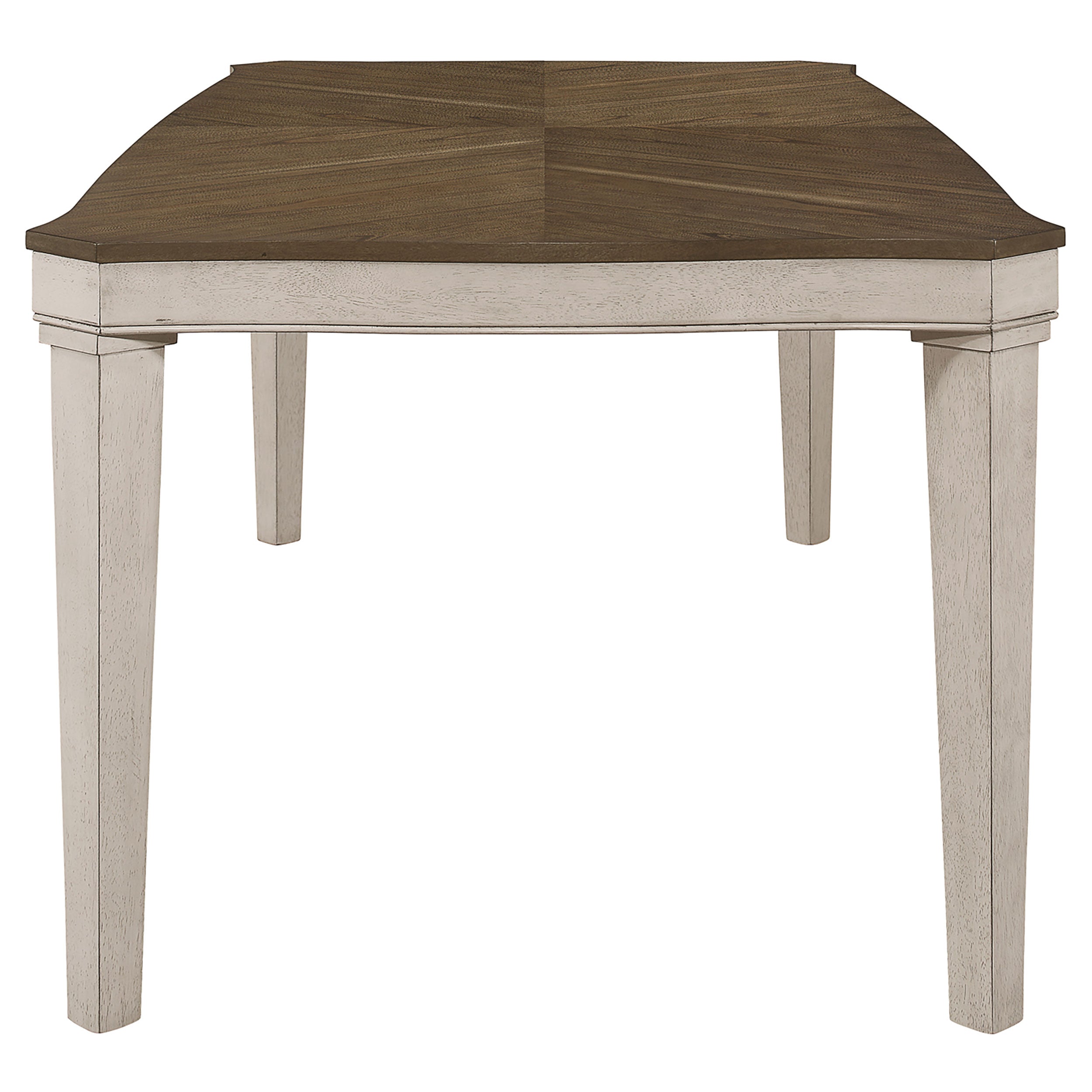 Ronnie Rectangular 79-inch Wood Dining Table Rustic Cream — view 4