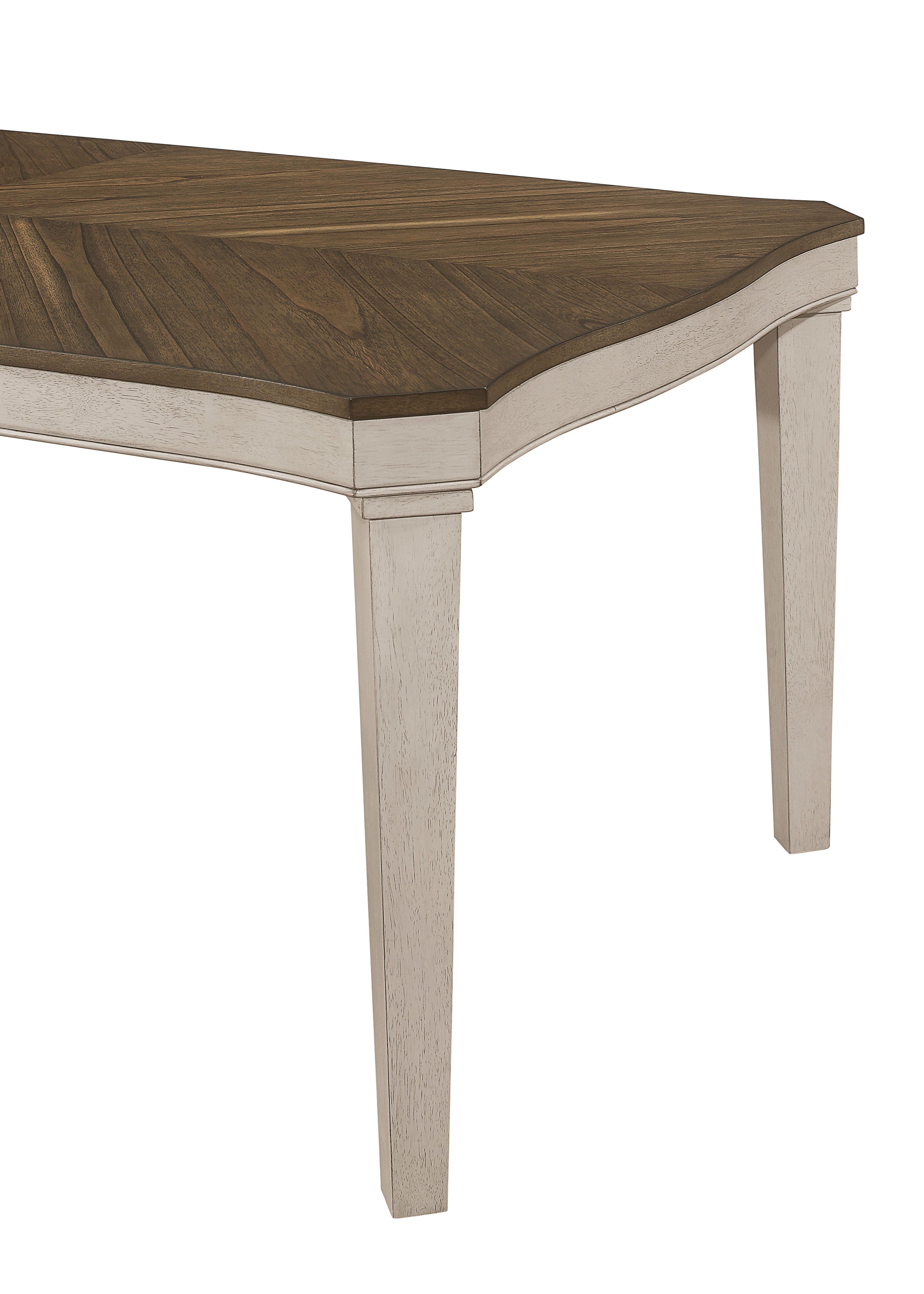 Ronnie Rectangular 79-inch Wood Dining Table Rustic Cream — view 6